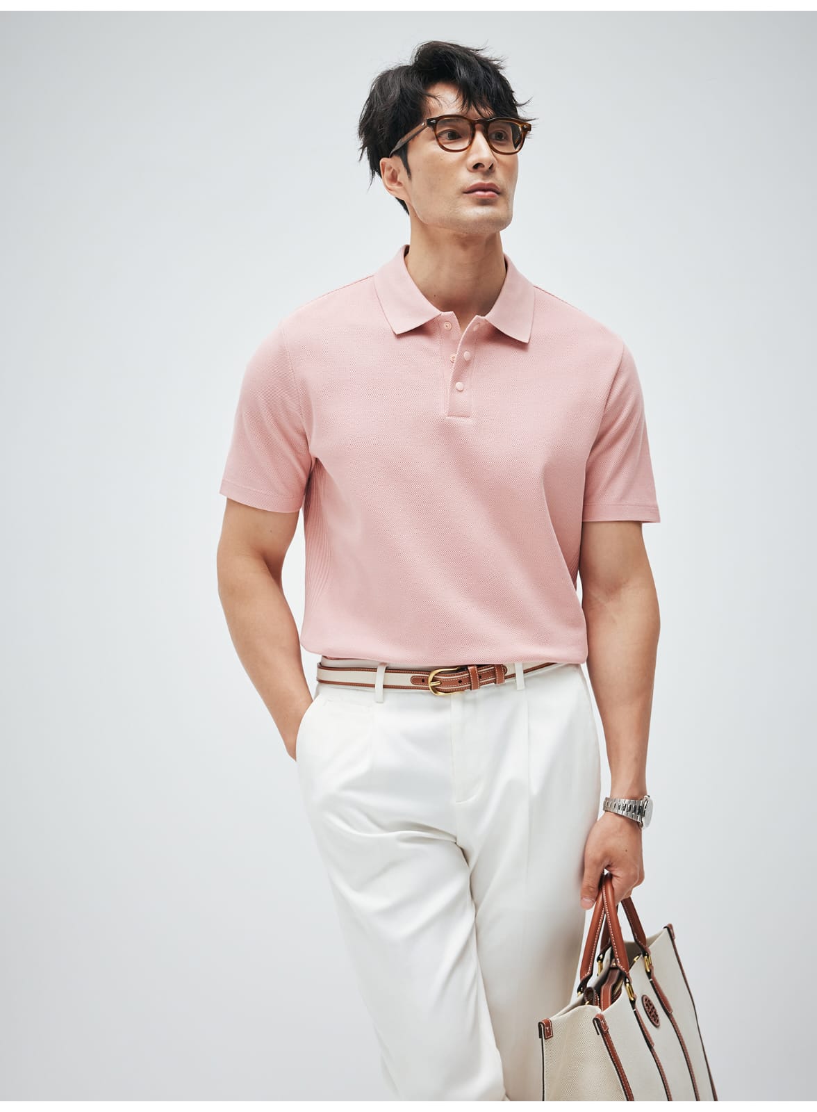 HIGH END SUPIMA COTTON LAPEL POLO SHIRT