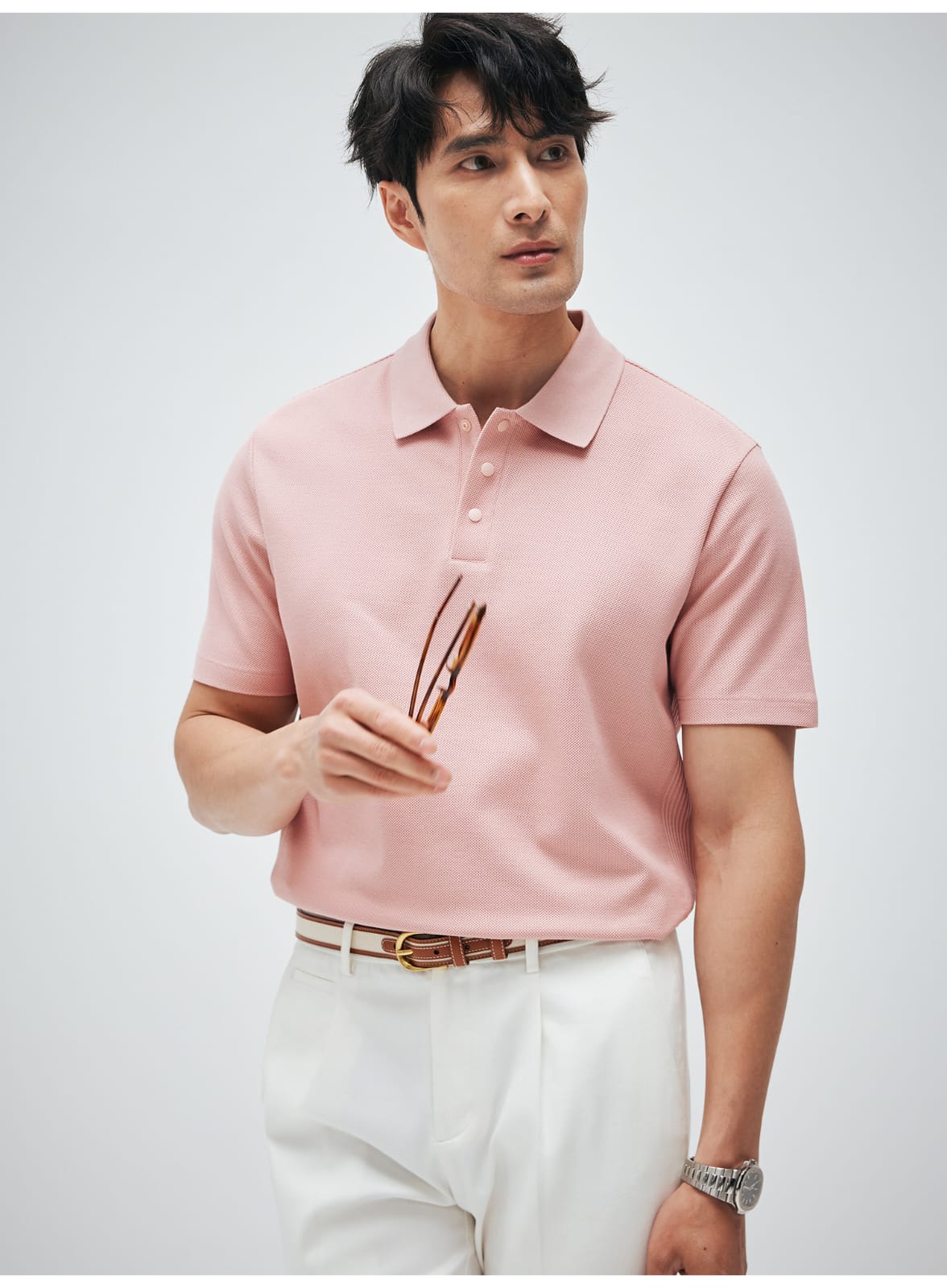HIGH END SUPIMA COTTON LAPEL POLO SHIRT