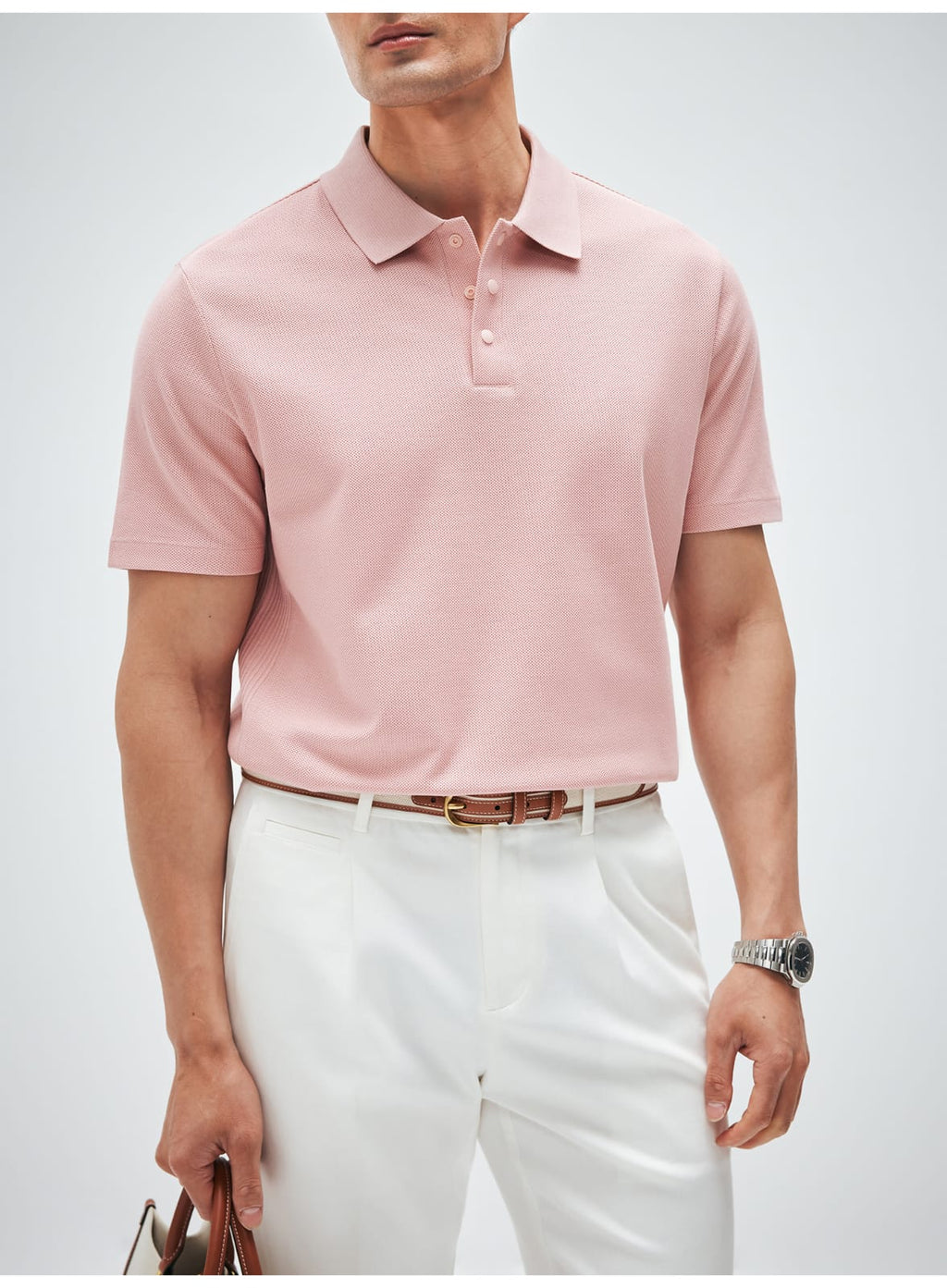 HIGH END SUPIMA COTTON LAPEL POLO SHIRT