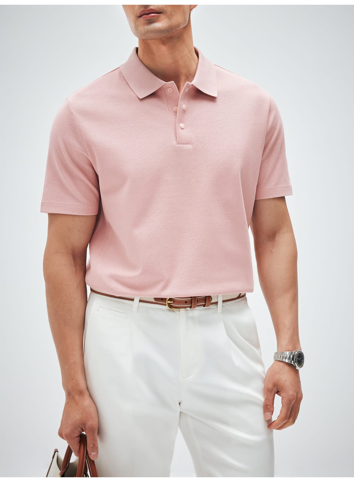 HIGH END SUPIMA COTTON LAPEL POLO SHIRT