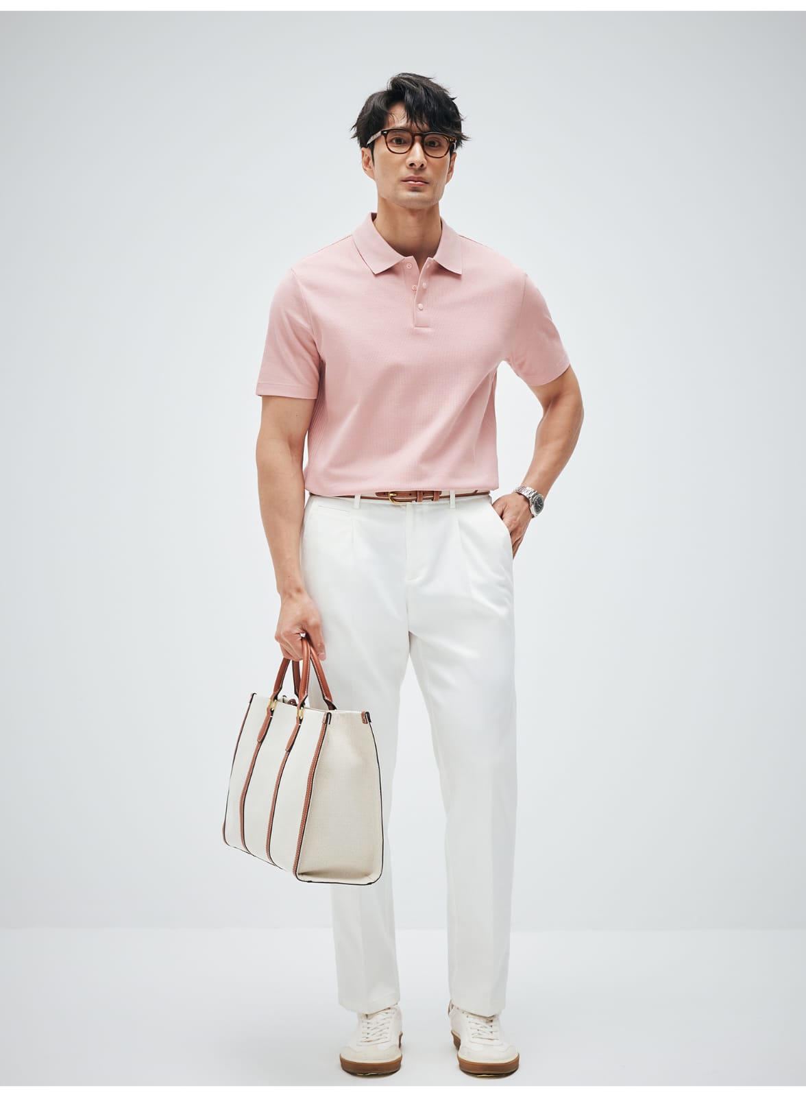HIGH END SUPIMA COTTON LAPEL POLO SHIRT