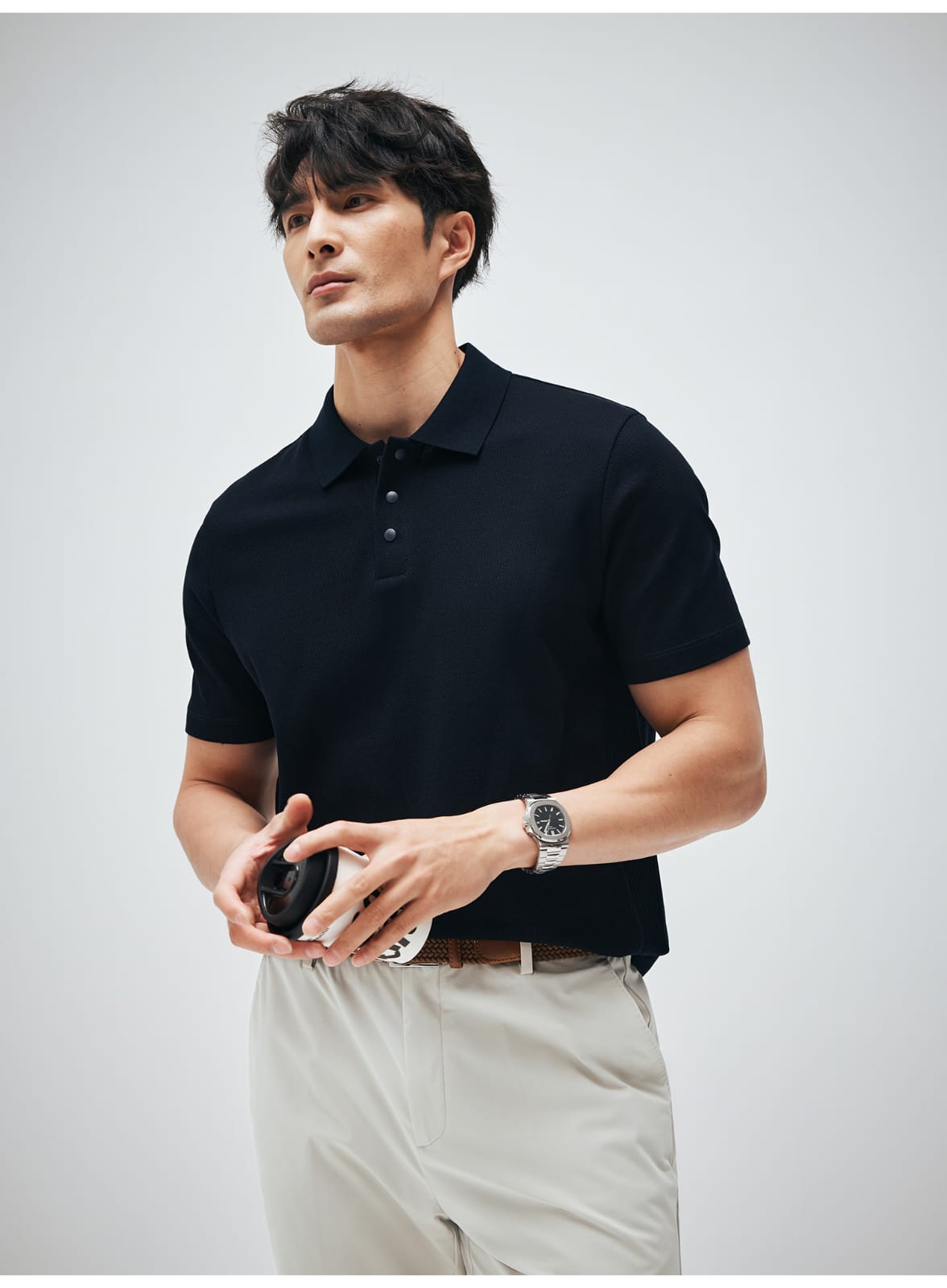 HIGH END SUPIMA COTTON LAPEL POLO SHIRT