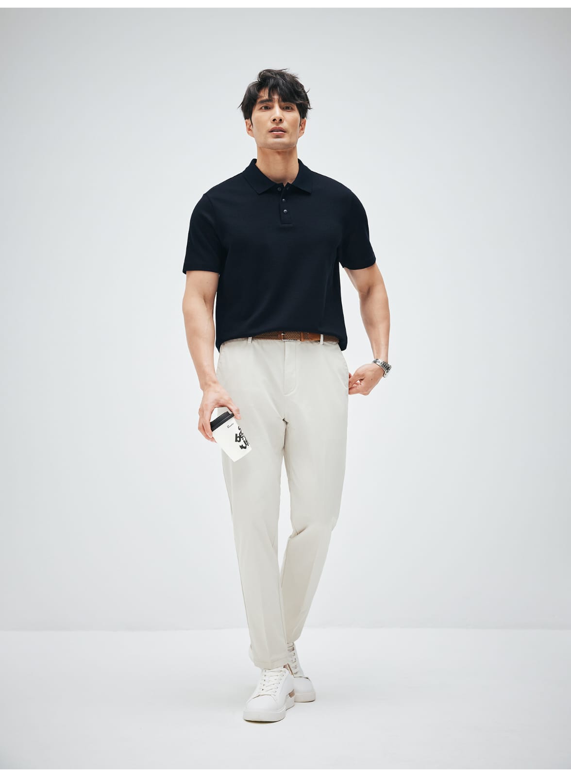 HIGH END SUPIMA COTTON LAPEL POLO SHIRT