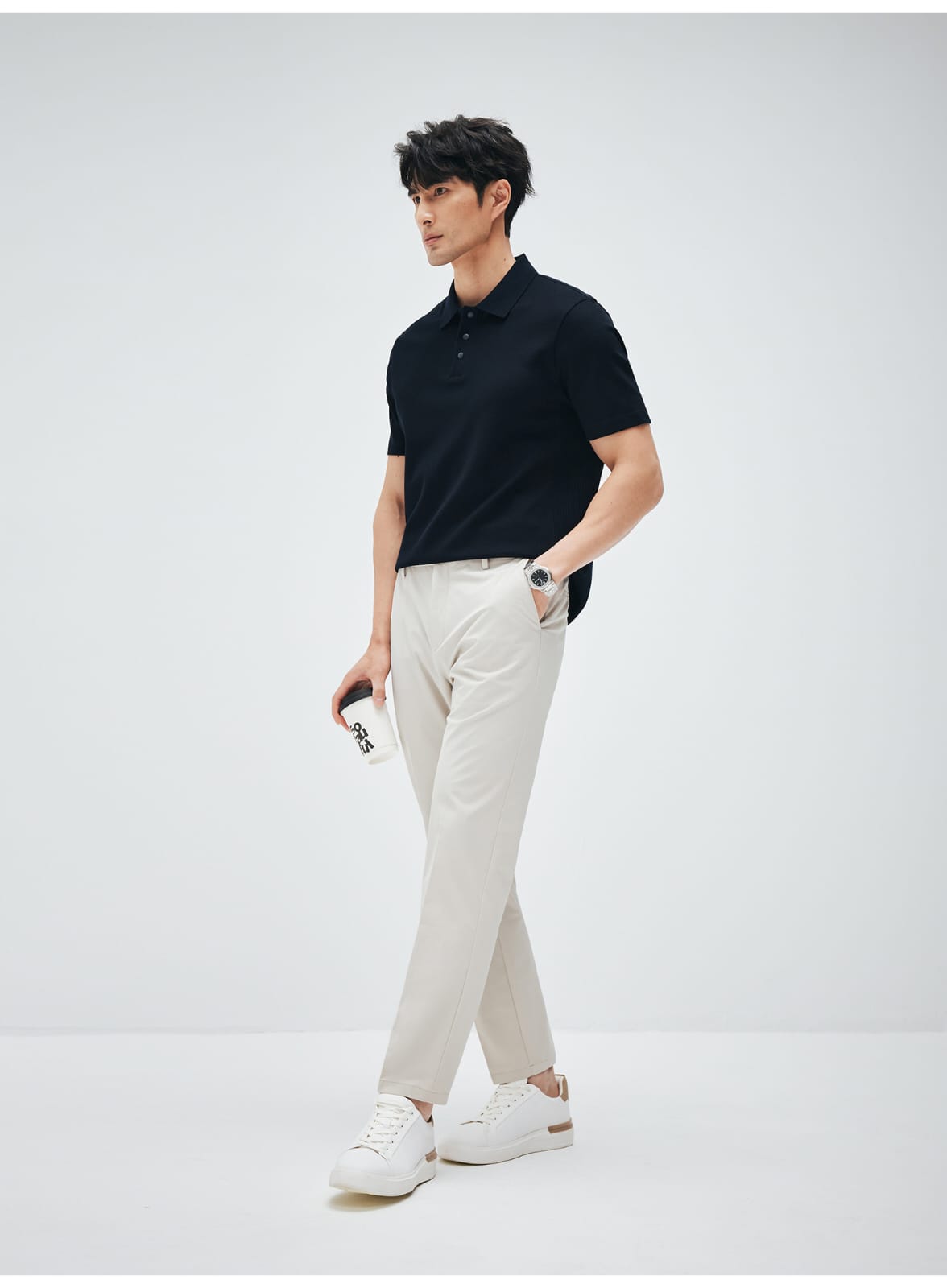 HIGH END SUPIMA COTTON LAPEL POLO SHIRT