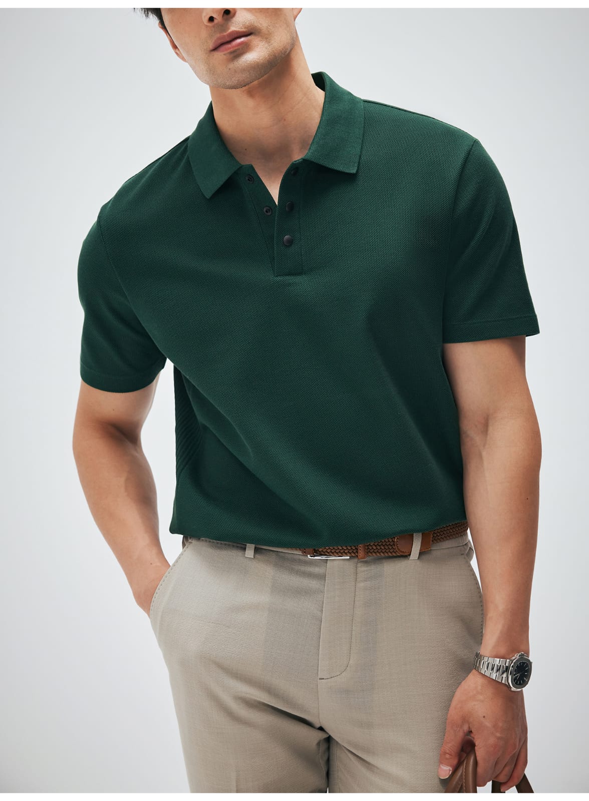 HIGH END SUPIMA COTTON LAPEL POLO SHIRT