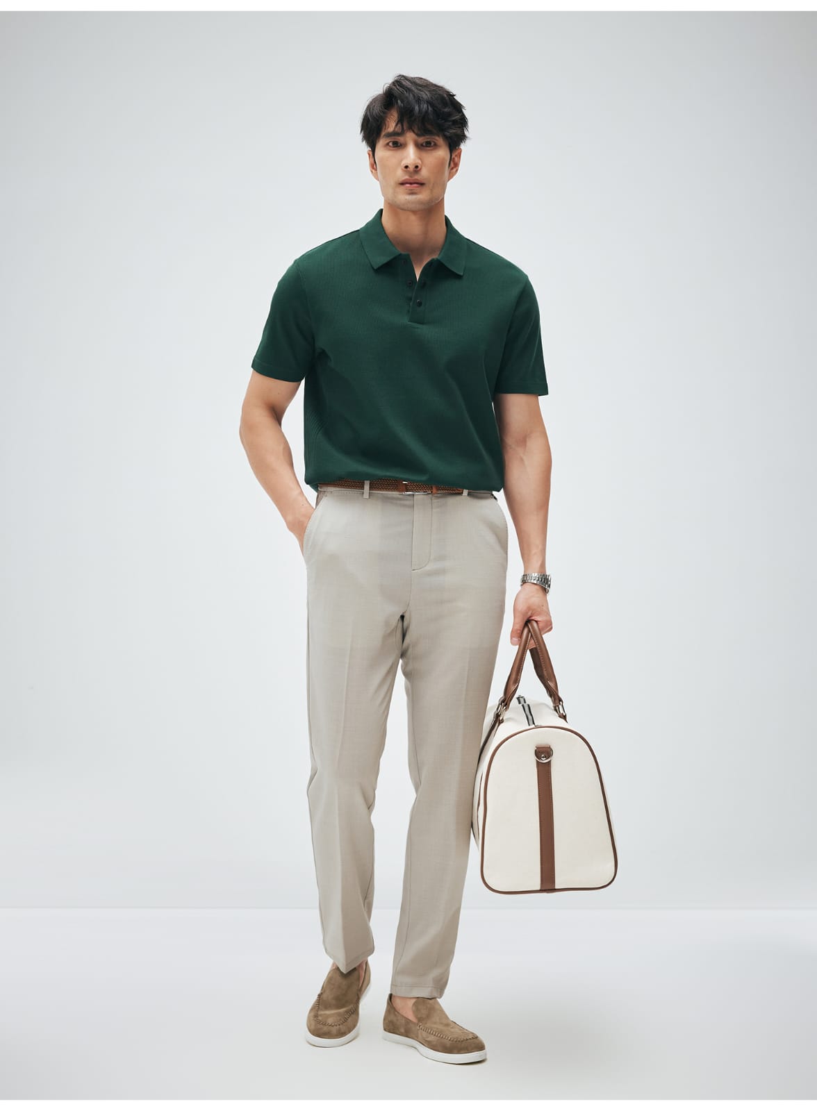 HIGH END SUPIMA COTTON LAPEL POLO SHIRT