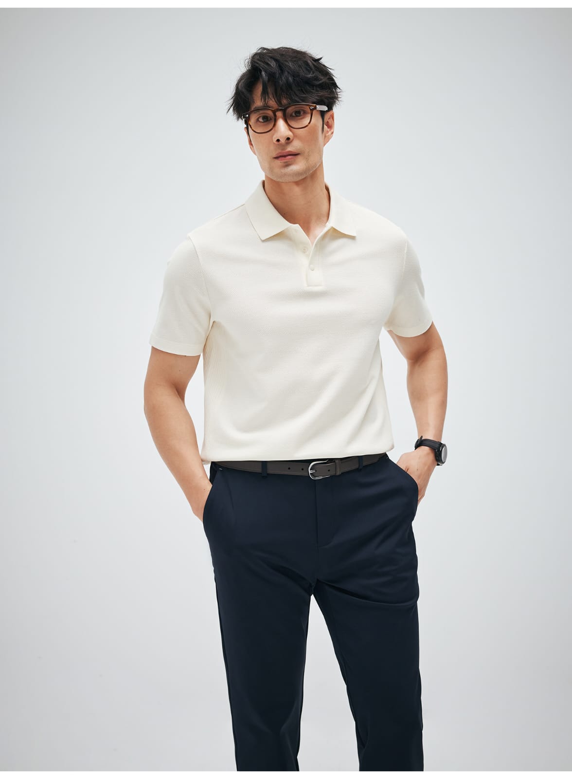 HIGH END SUPIMA COTTON LAPEL POLO SHIRT