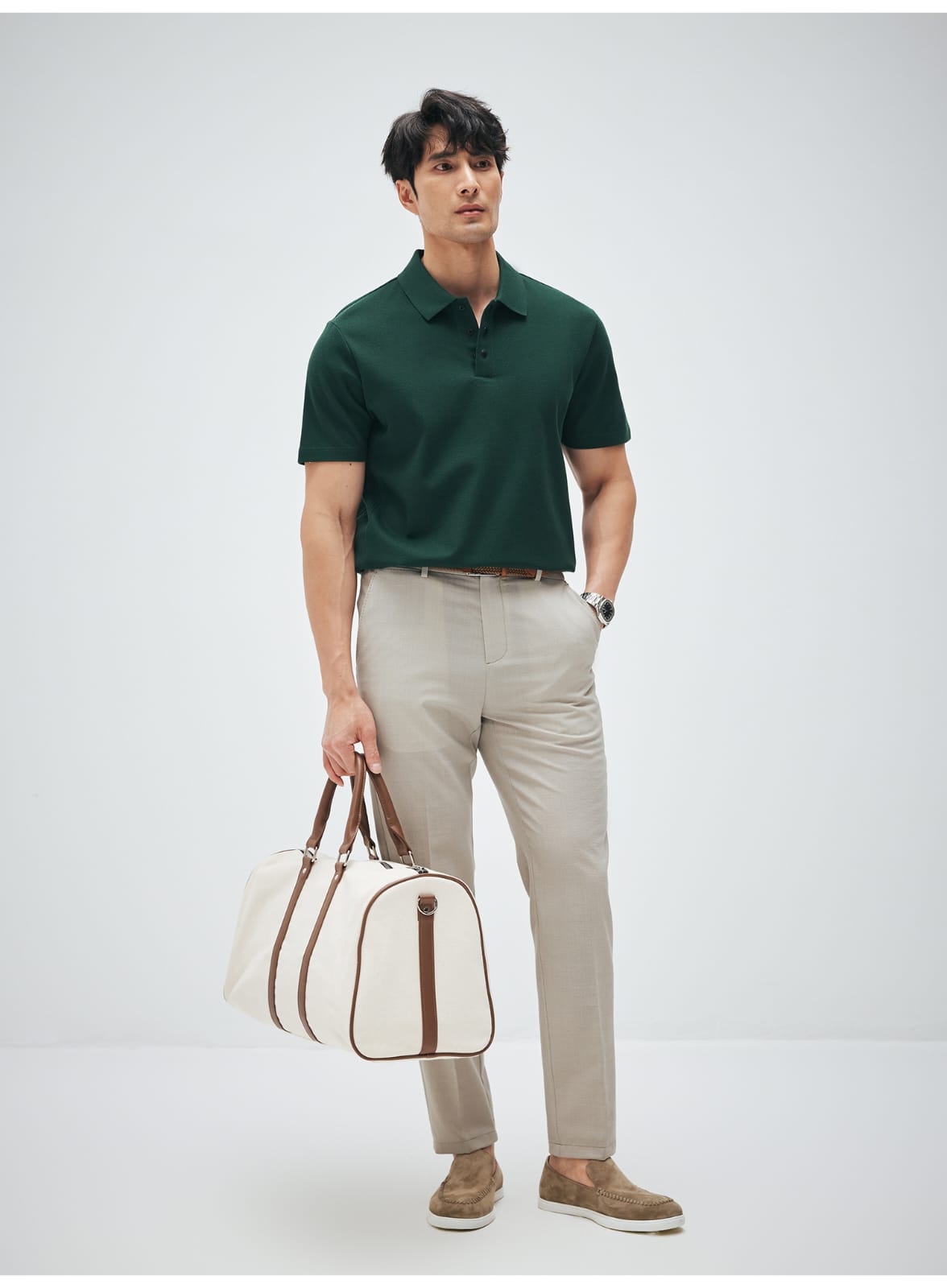 HIGH END SUPIMA COTTON LAPEL POLO SHIRT