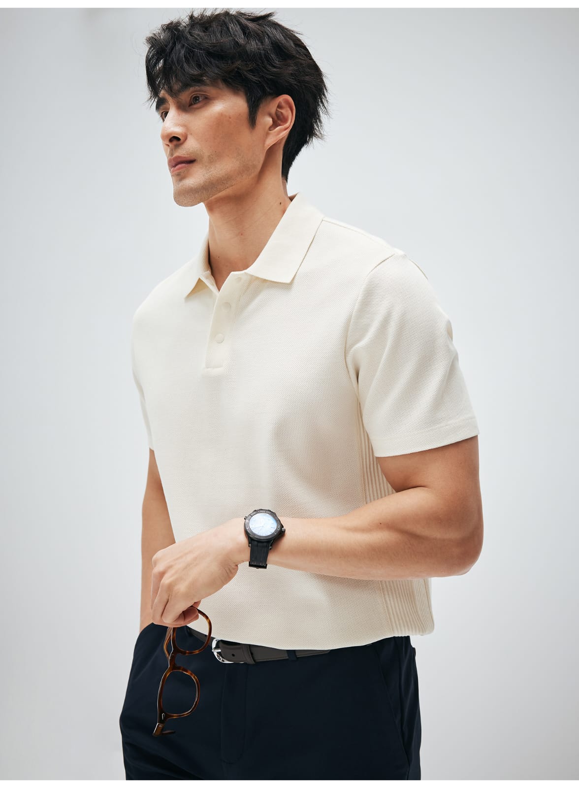 HIGH END SUPIMA COTTON LAPEL POLO SHIRT