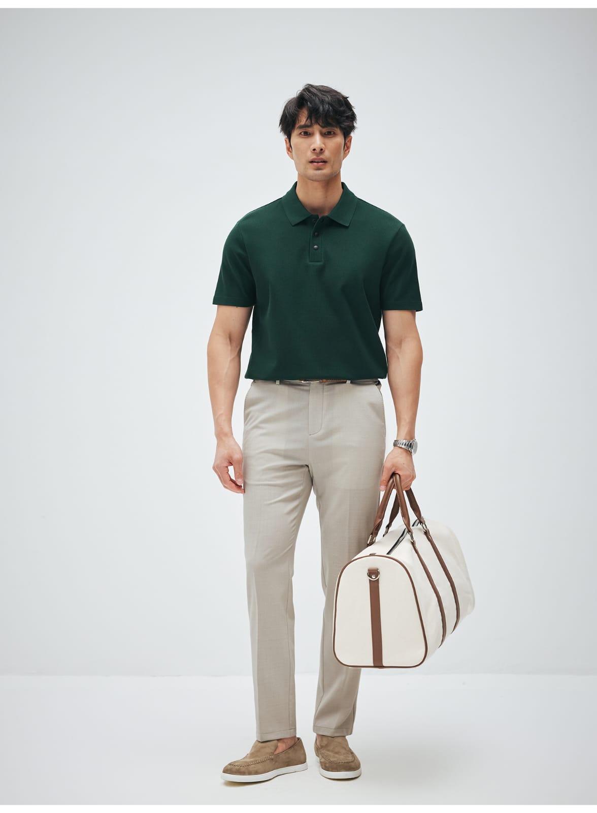 HIGH END SUPIMA COTTON LAPEL POLO SHIRT