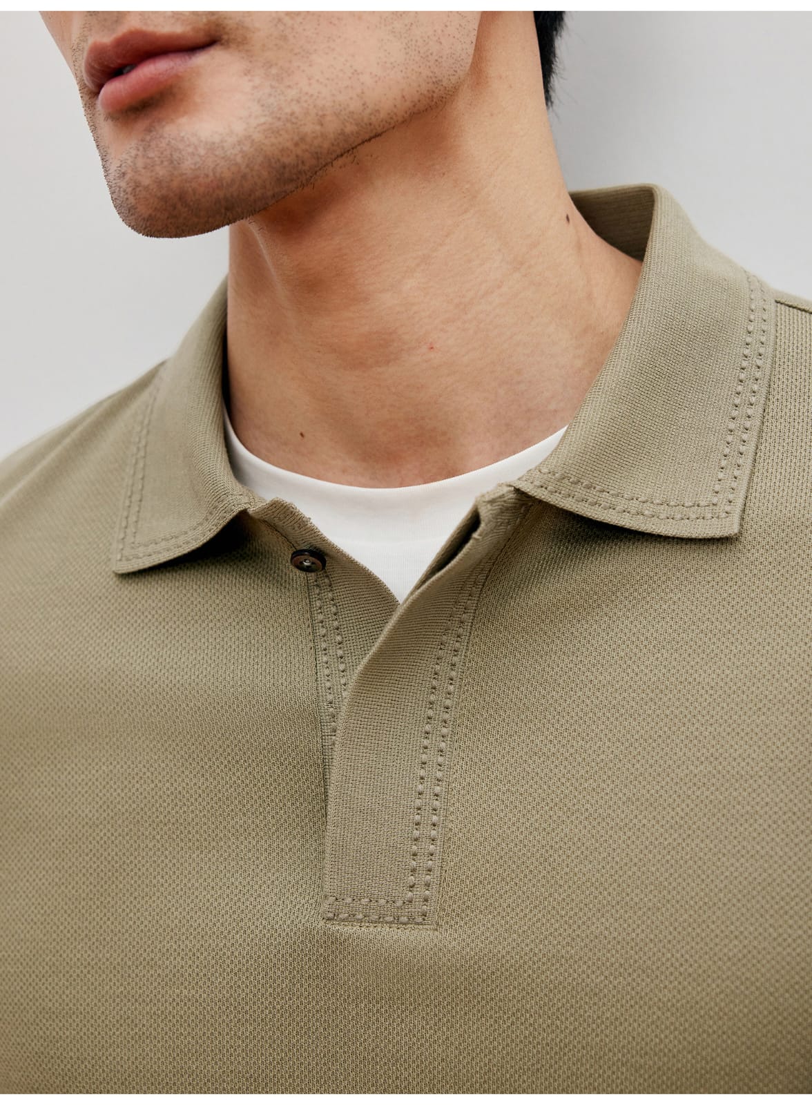 ELEGANT SUPIMA COTTON LONG SLEEVE POLO SHIRT