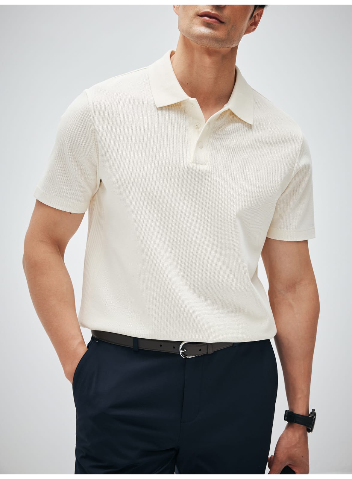 HIGH END SUPIMA COTTON LAPEL POLO SHIRT