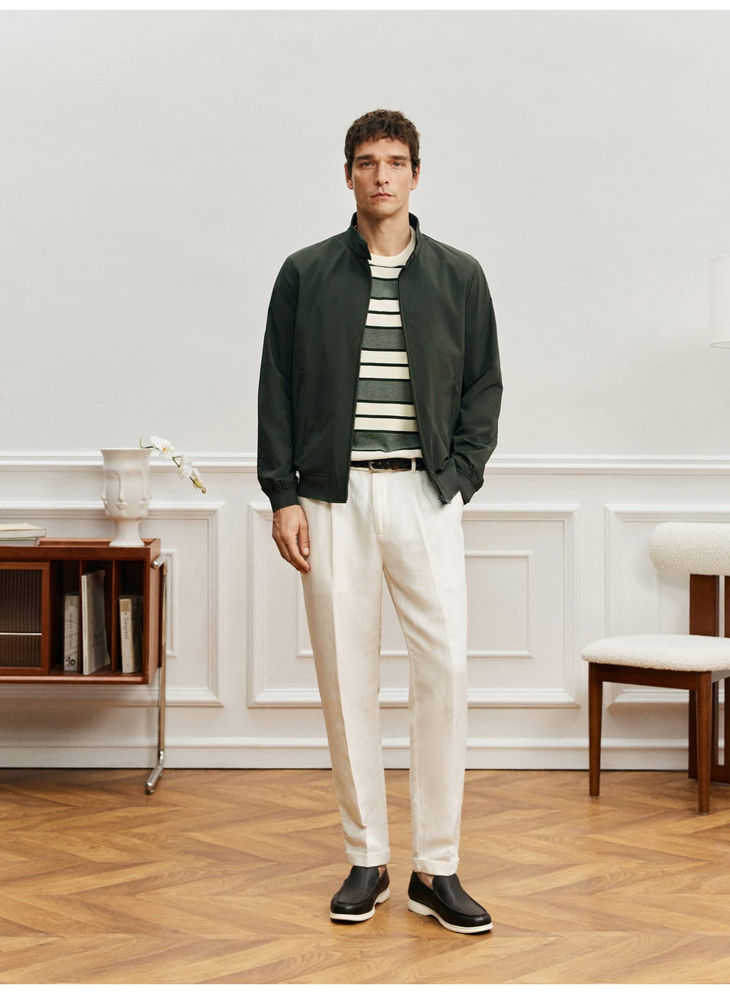 URBAN HARRINGTON SLEEK WRINKLE-RESISTANT WATERPROOF SPRING COLLAR JACKET