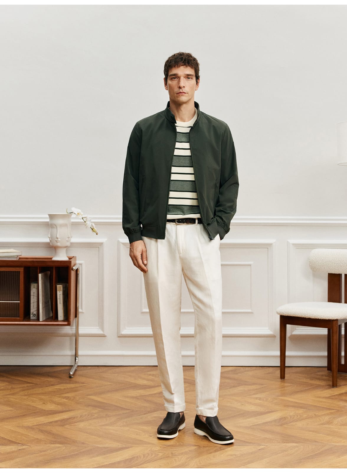 URBAN HARRINGTON SLEEK WRINKLE-RESISTANT WATERPROOF SPRING COLLAR JACKET