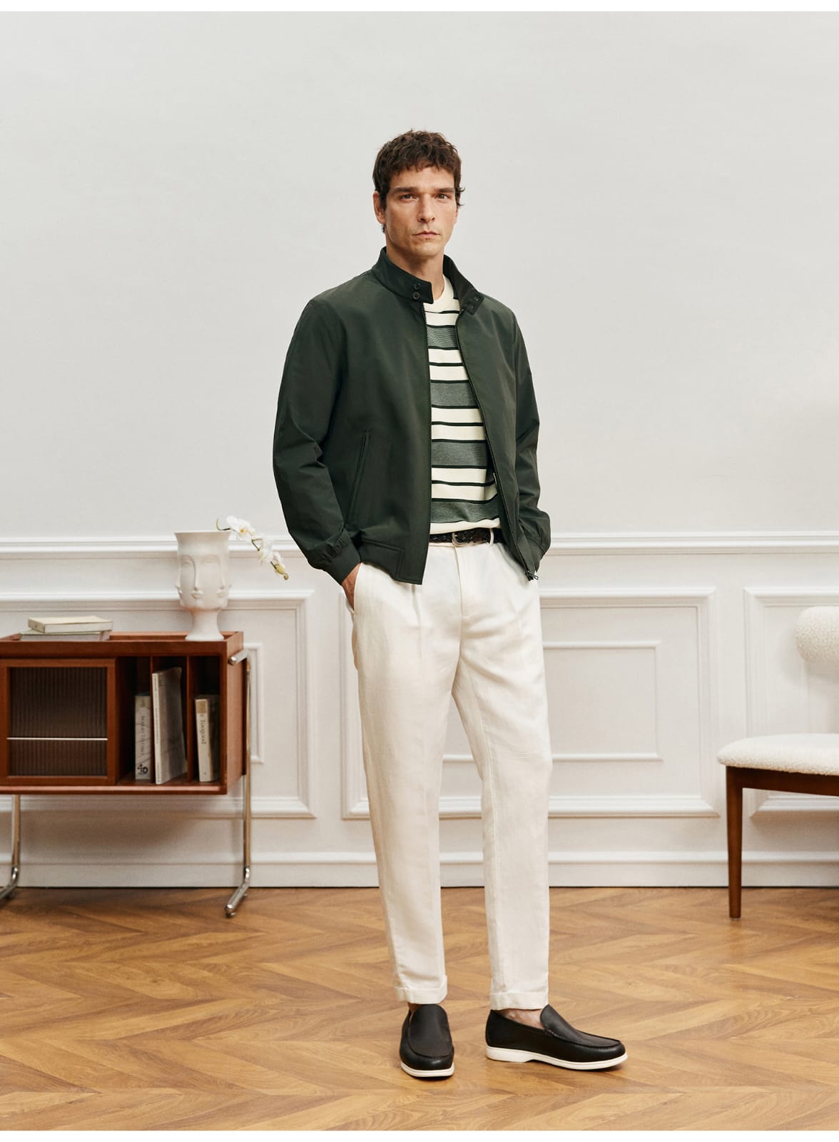 URBAN HARRINGTON SLEEK WRINKLE-RESISTANT WATERPROOF SPRING COLLAR JACKET