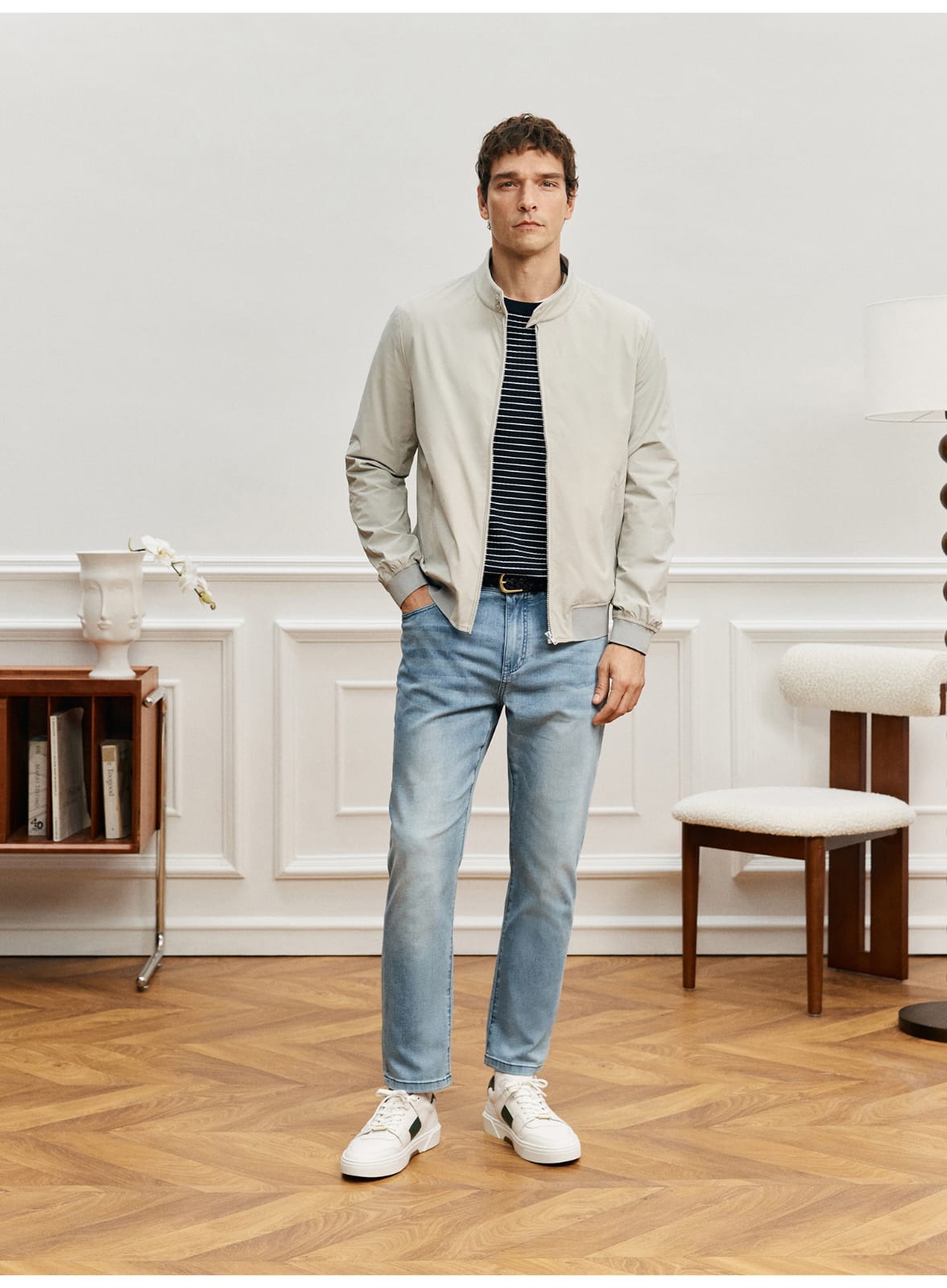 URBAN HARRINGTON SLEEK WRINKLE-RESISTANT WATERPROOF SPRING COLLAR JACKET