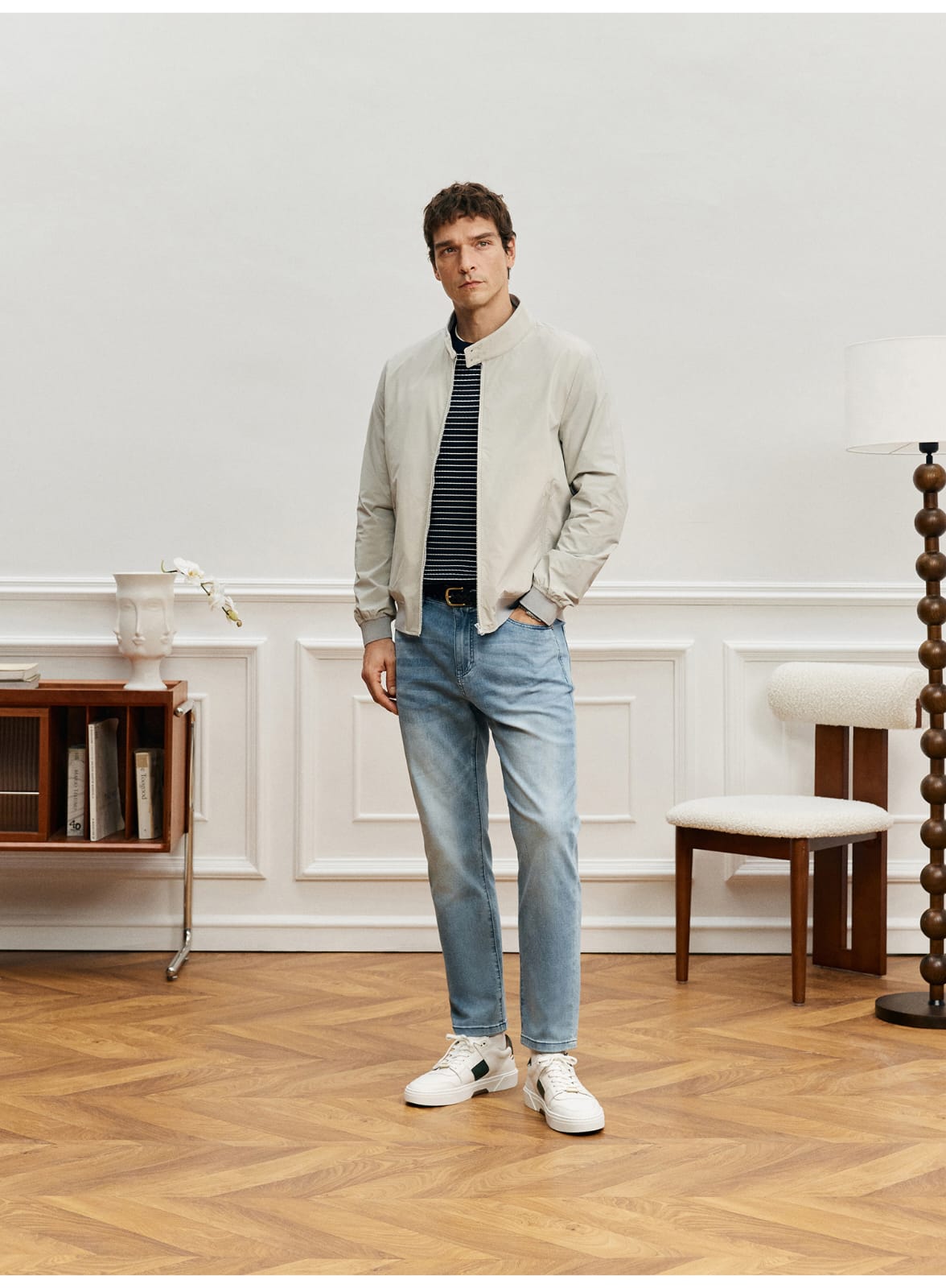 URBAN HARRINGTON SLEEK WRINKLE-RESISTANT WATERPROOF SPRING COLLAR JACKET