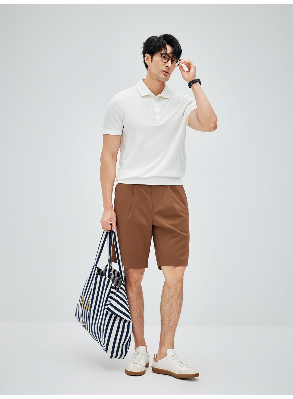 MINIMALIST HIGH-GRADE COTTON LYOCELL FABRIC RELAXED FIT SHORTS