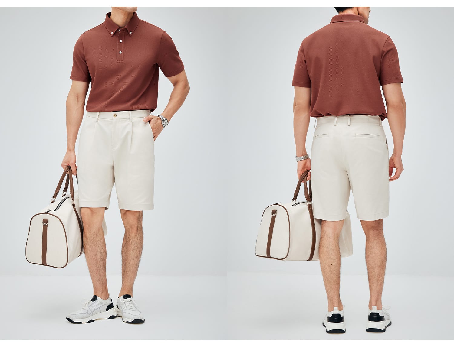 MINIMALIST HIGH-GRADE COTTON LYOCELL FABRIC RELAXED FIT SHORTS