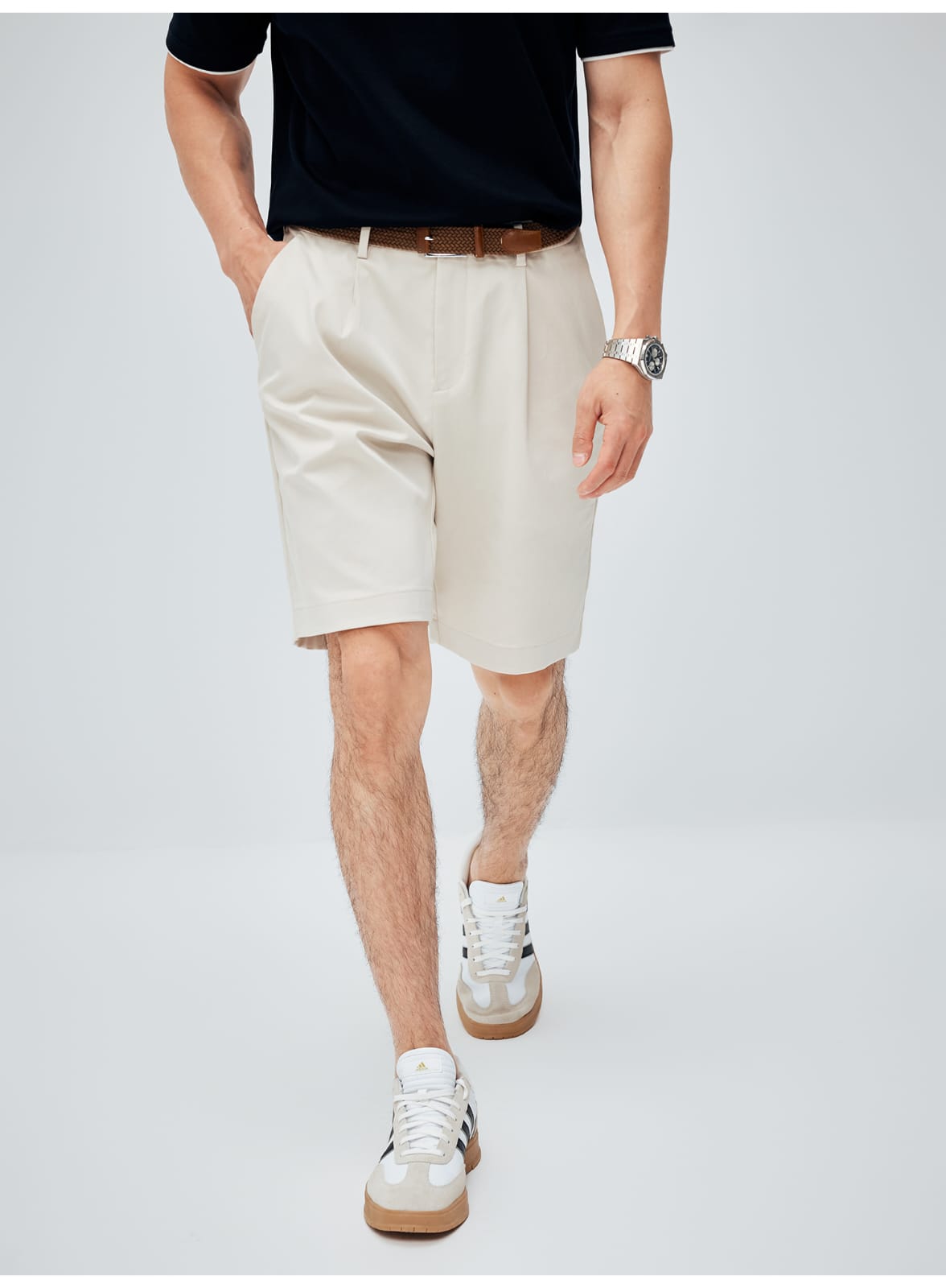 MINIMALIST HIGH-GRADE COTTON LYOCELL FABRIC RELAXED FIT SHORTS