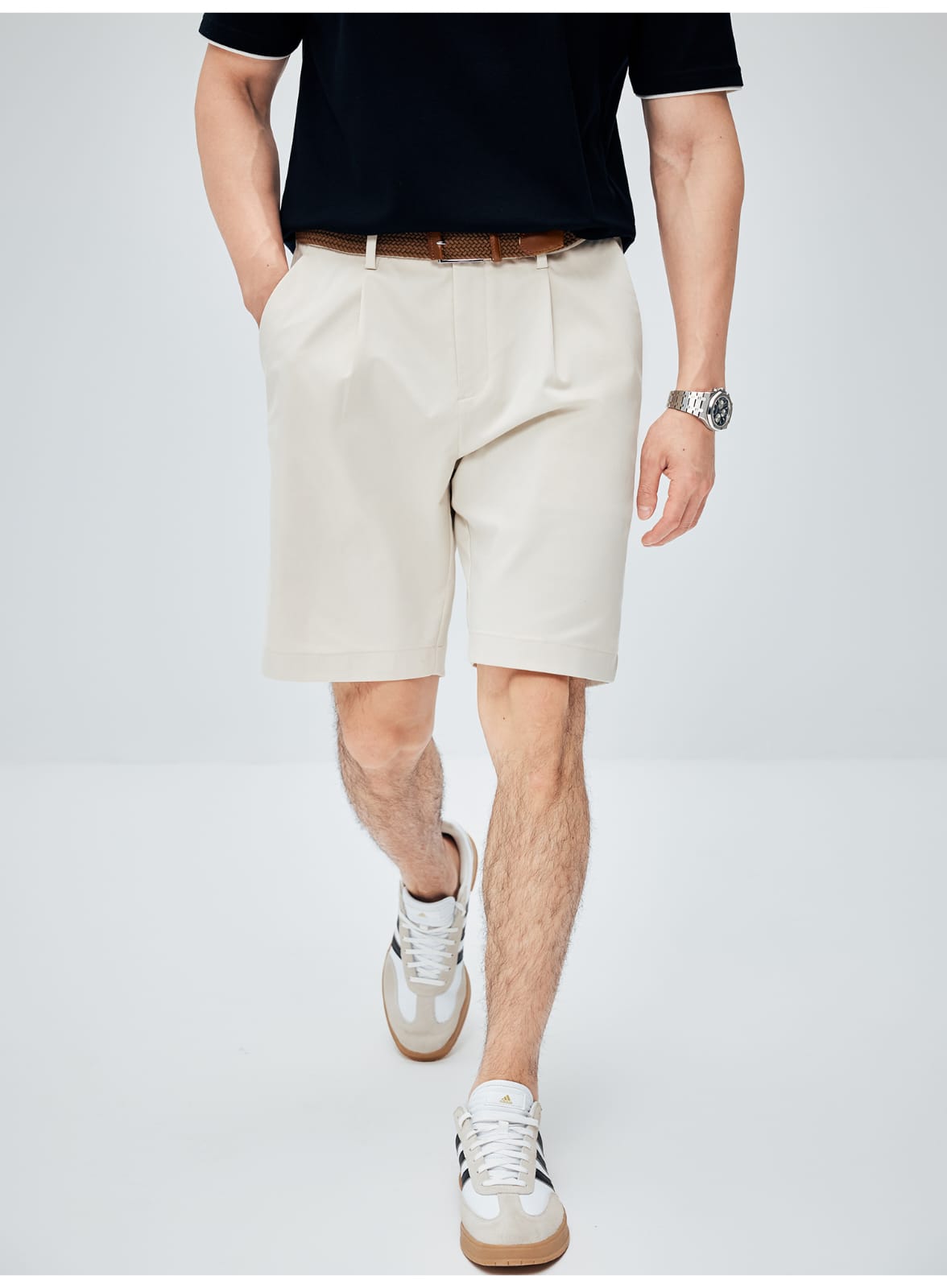 MINIMALIST HIGH-GRADE COTTON LYOCELL FABRIC RELAXED FIT SHORTS