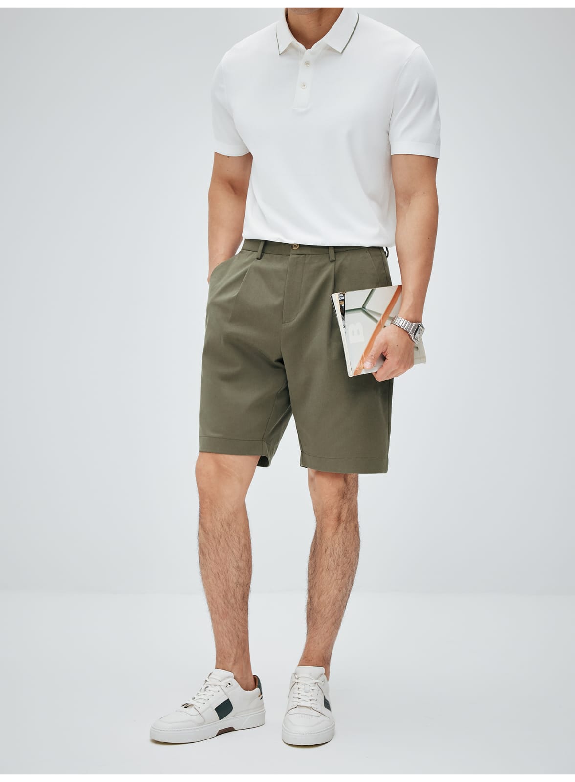 MINIMALIST HIGH-GRADE COTTON LYOCELL FABRIC RELAXED FIT SHORTS