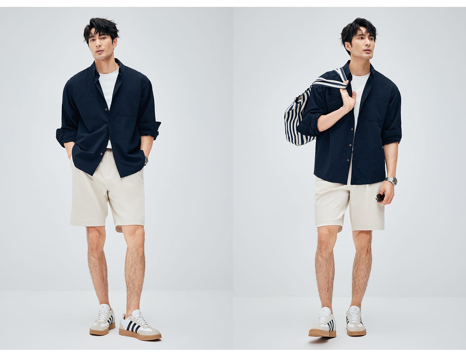 MINIMALIST HIGH-GRADE COTTON LYOCELL FABRIC RELAXED FIT SHORTS