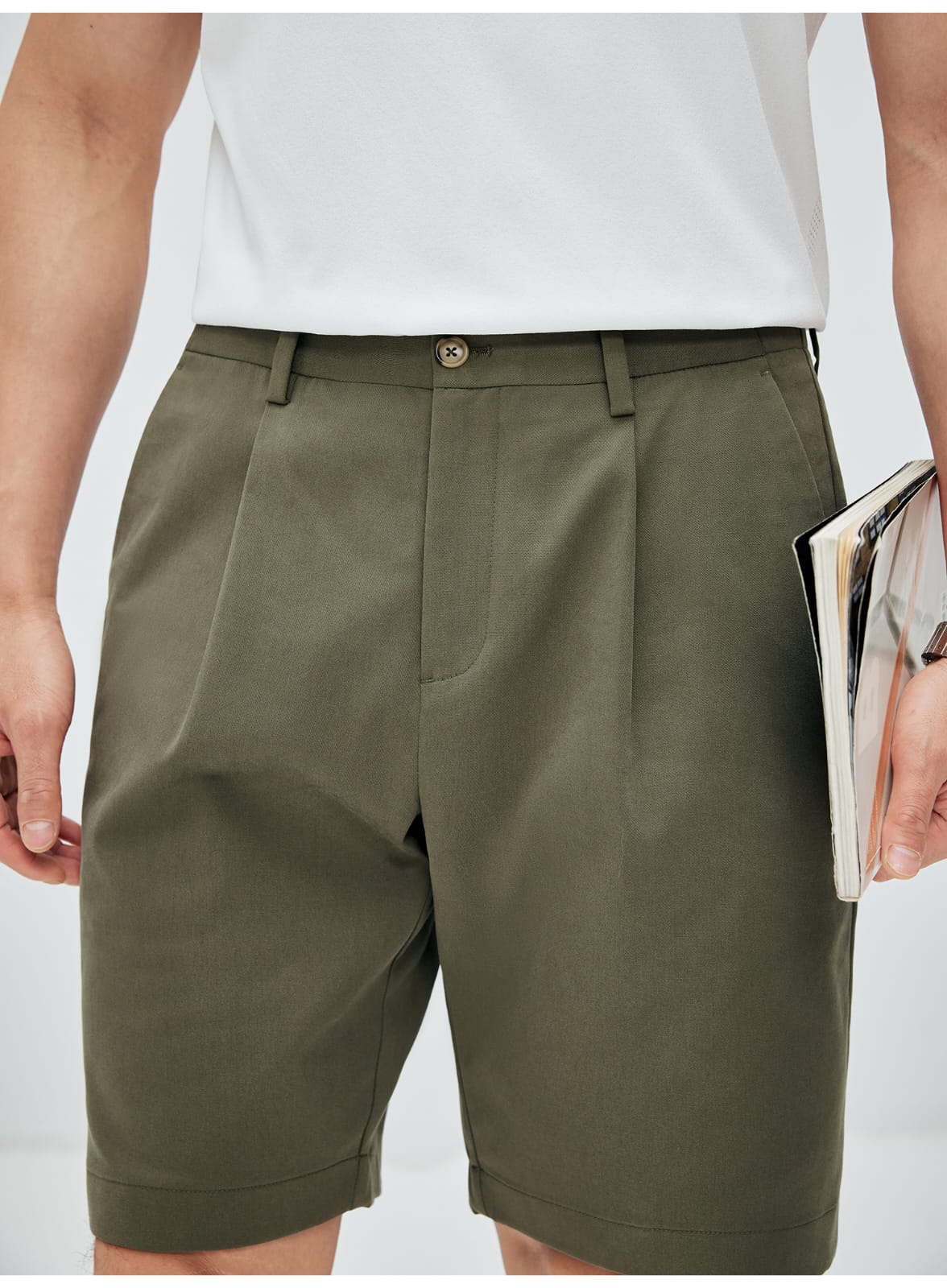 MINIMALIST HIGH-GRADE COTTON LYOCELL FABRIC RELAXED FIT SHORTS