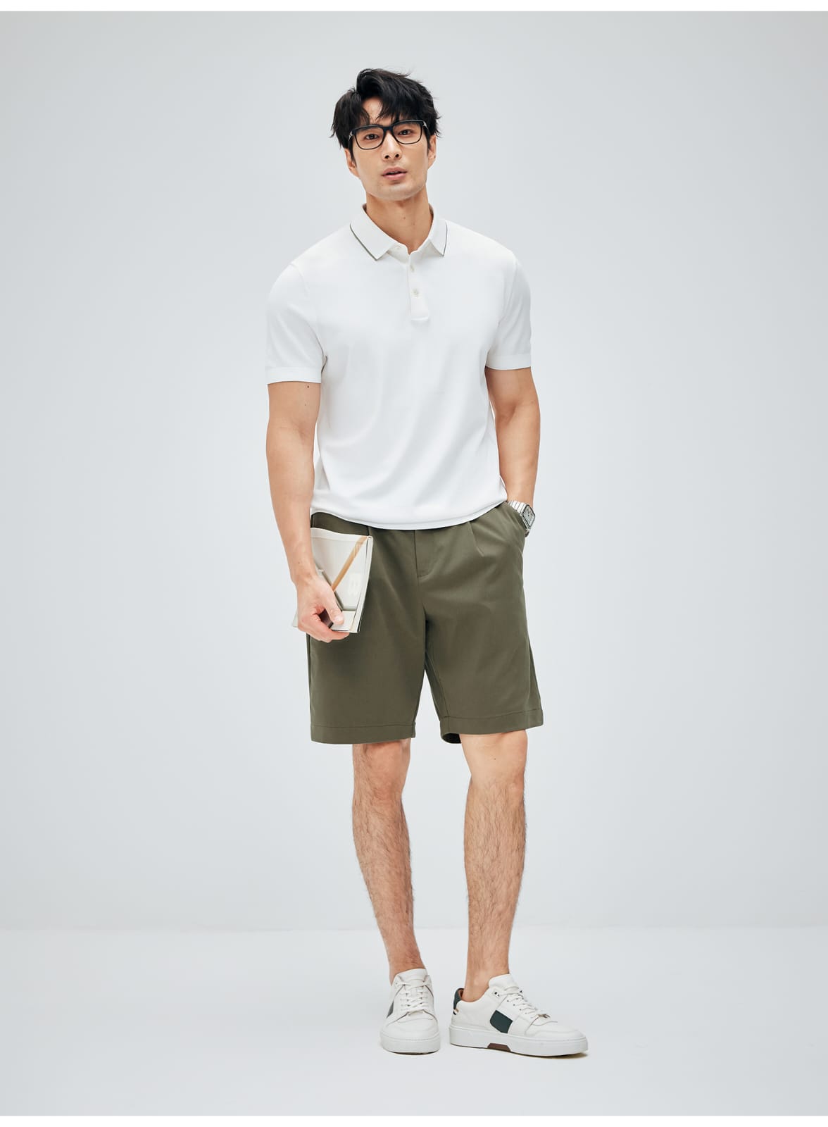 MINIMALIST HIGH-GRADE COTTON LYOCELL FABRIC RELAXED FIT SHORTS