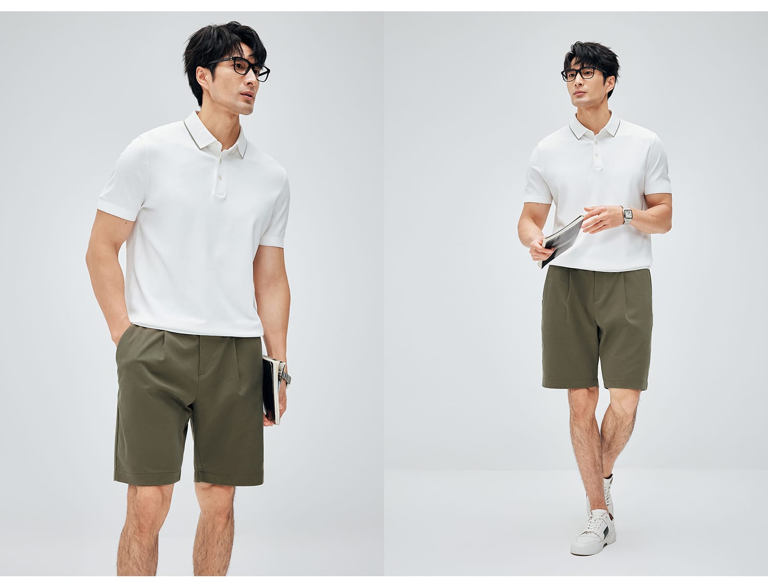 MINIMALIST HIGH-GRADE COTTON LYOCELL FABRIC RELAXED FIT SHORTS