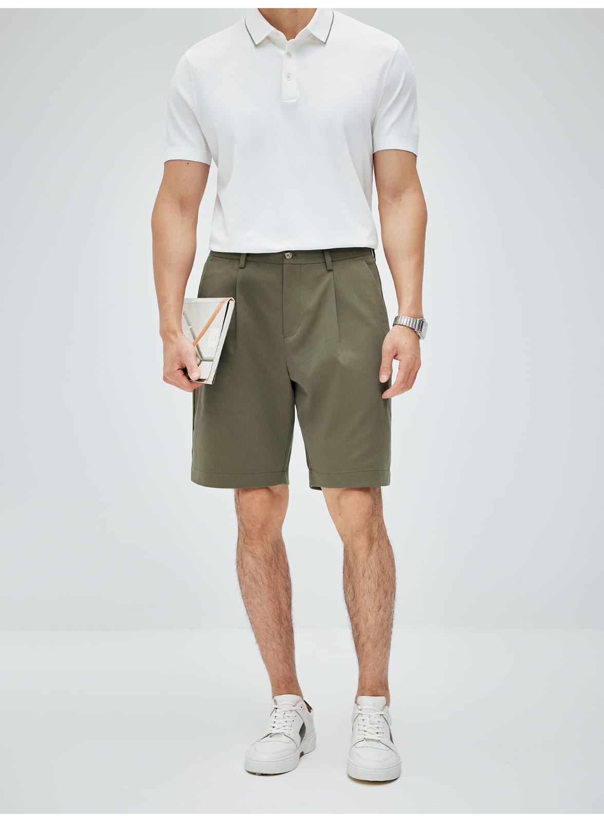 MINIMALIST HIGH-GRADE COTTON LYOCELL FABRIC RELAXED FIT SHORTS