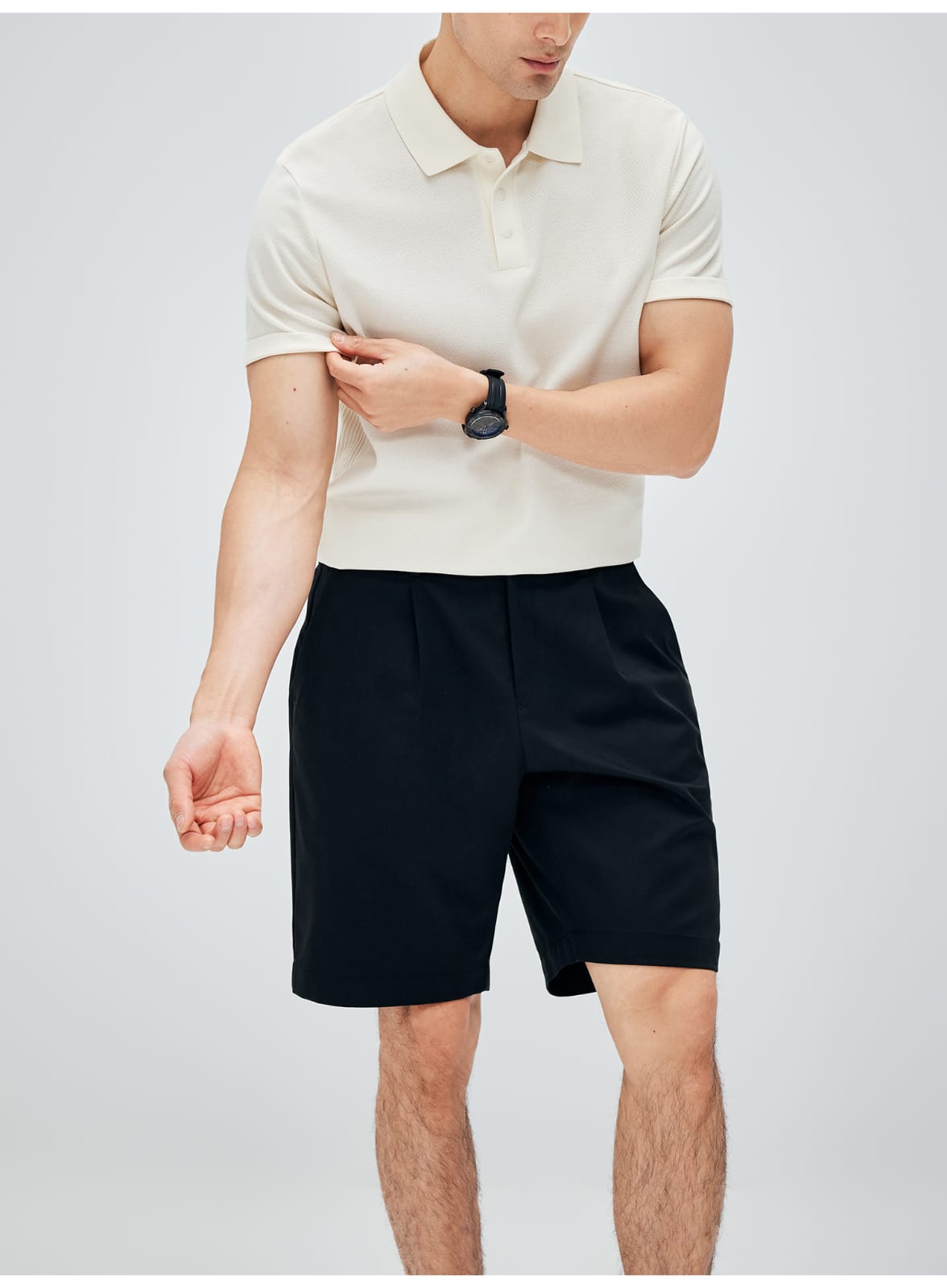 MINIMALIST HIGH-GRADE COTTON LYOCELL FABRIC RELAXED FIT SHORTS