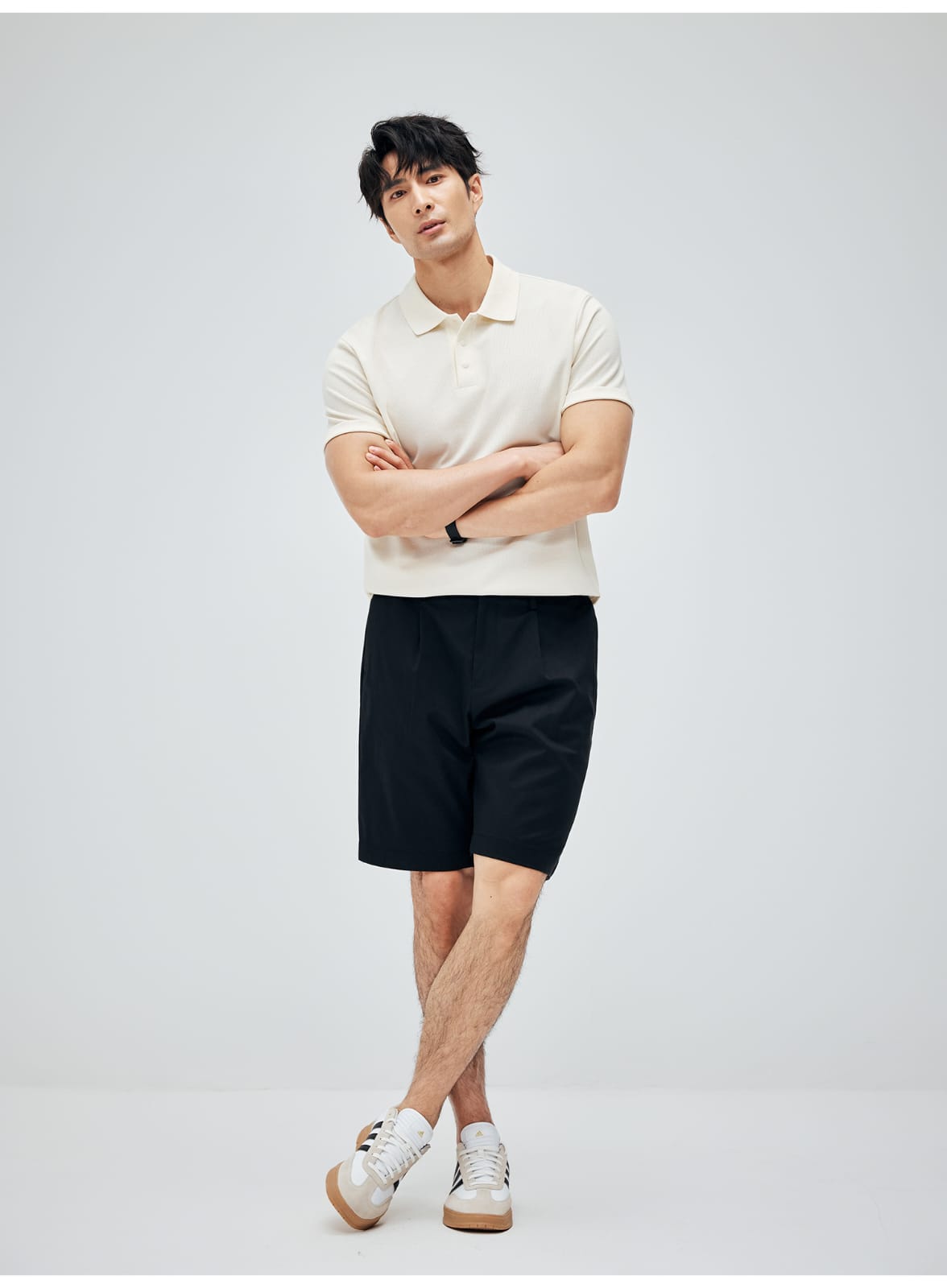 MINIMALIST HIGH-GRADE COTTON LYOCELL FABRIC RELAXED FIT SHORTS