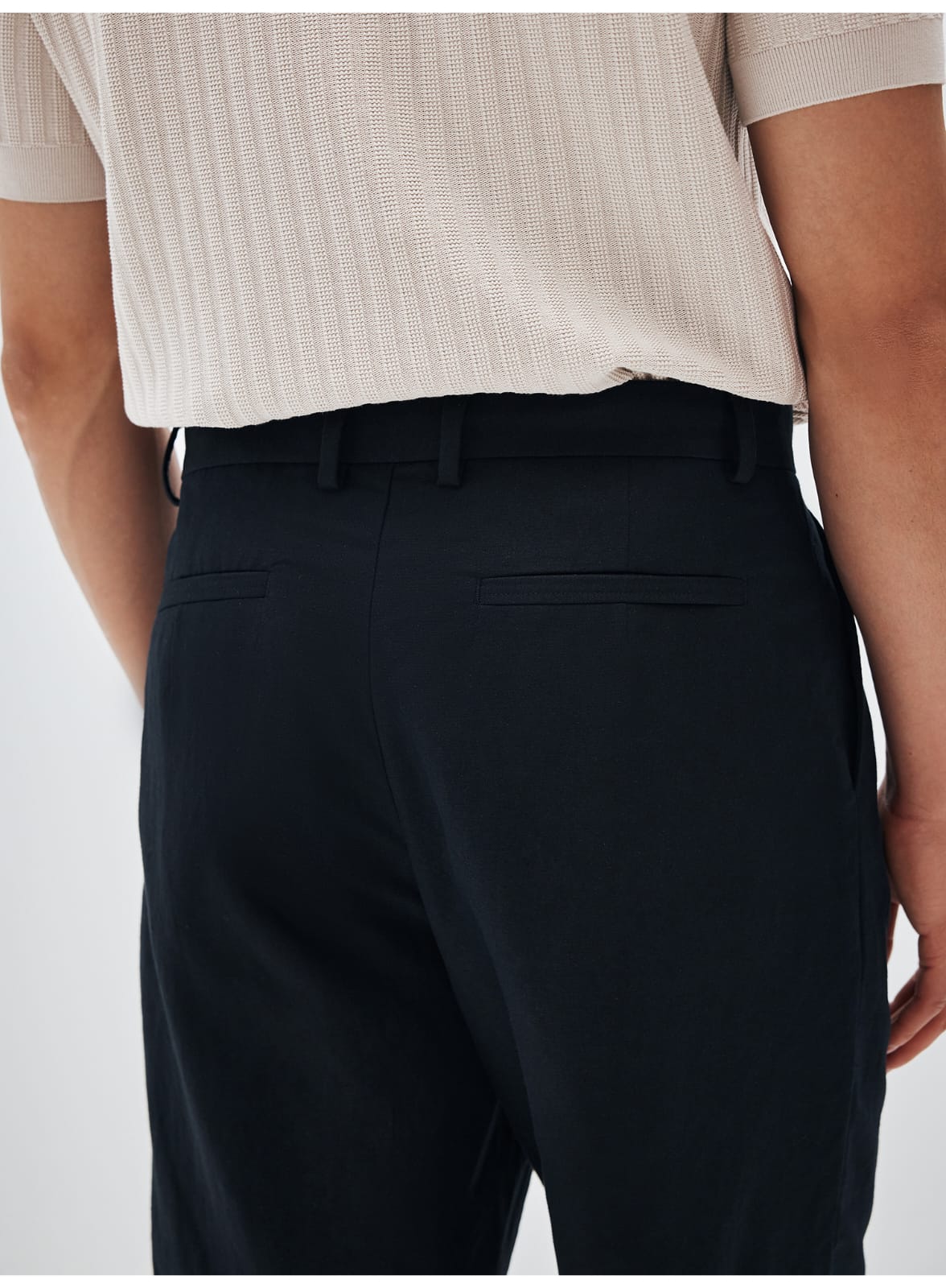 ITALIAN COTTON BLEND DOUBLE PLEATED RELAXED SUMMER SHORTS