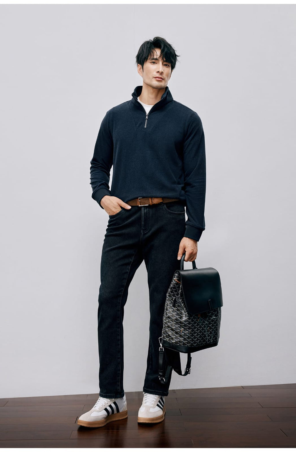 WINTER LIGHTWEIGHT WARM HALF ZIPPER KNIT SWEATSHIRT