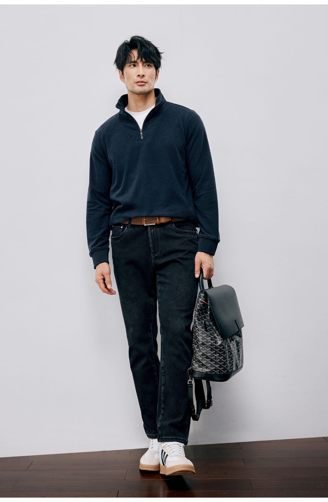 WINTER LIGHTWEIGHT WARM HALF ZIPPER KNIT SWEATSHIRT