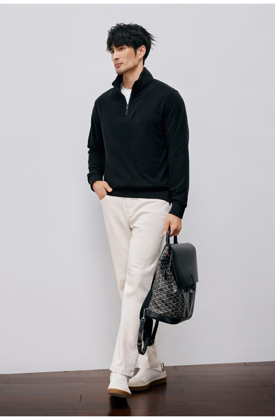 WINTER LIGHTWEIGHT WARM HALF ZIPPER KNIT SWEATSHIRT