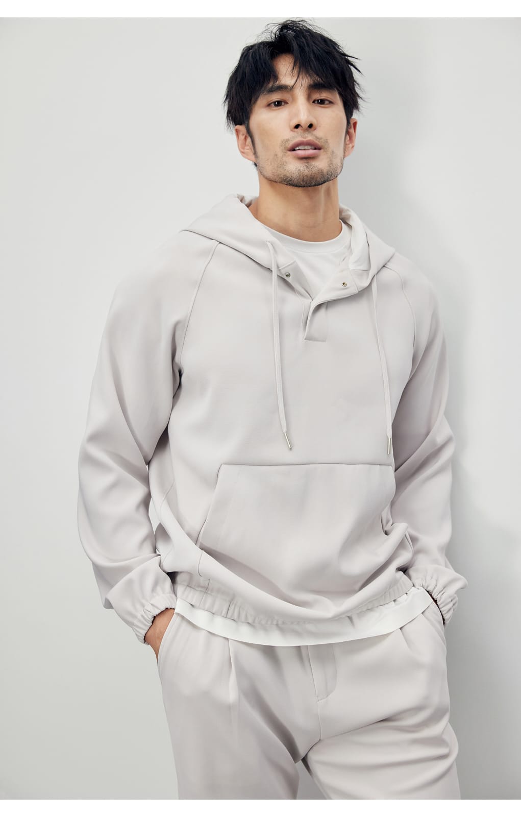 AUTUMN WINTER DRAPE CASUAL HOODED SWEATSHIRT