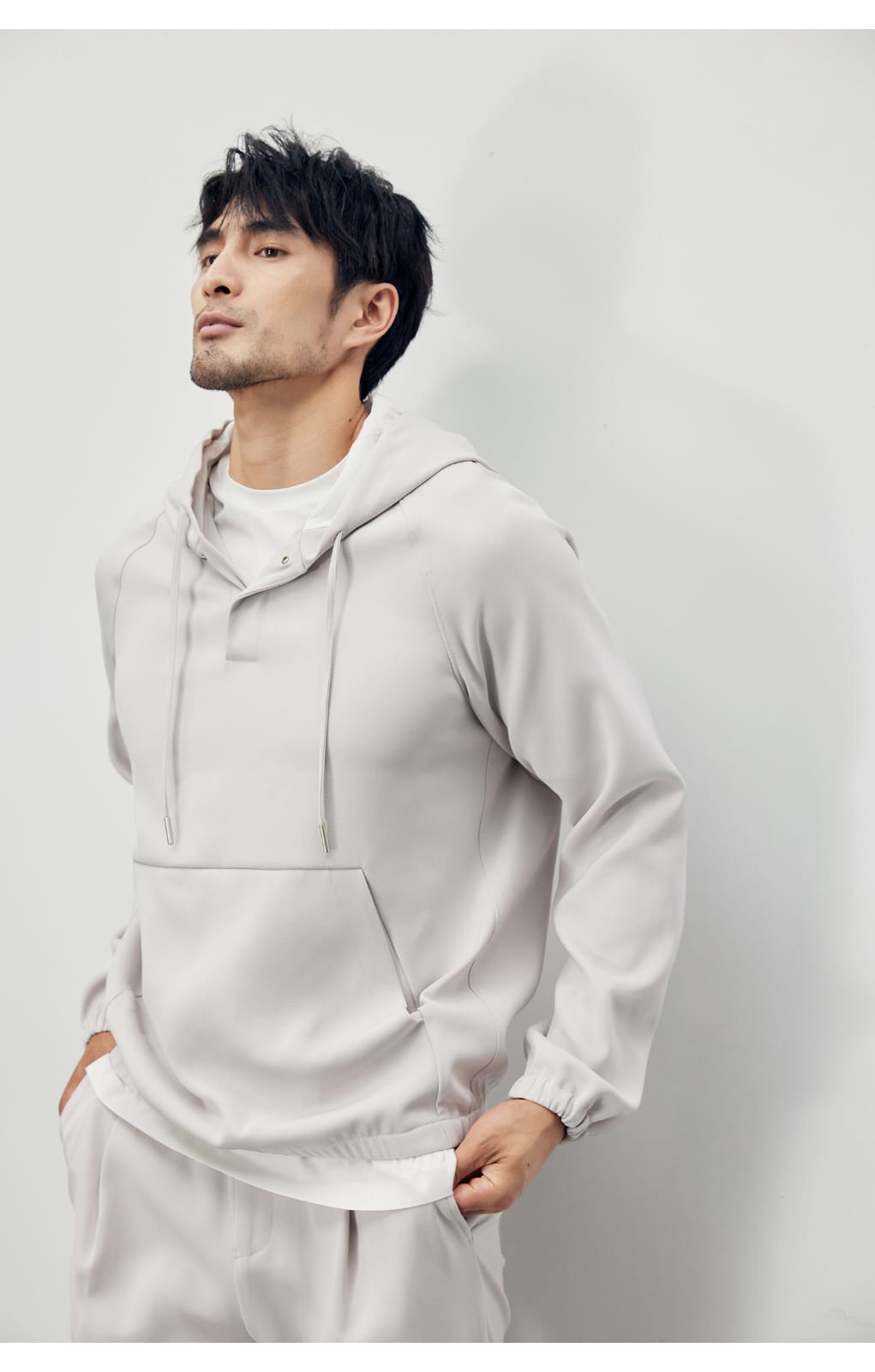 AUTUMN WINTER DRAPE CASUAL HOODED SWEATSHIRT
