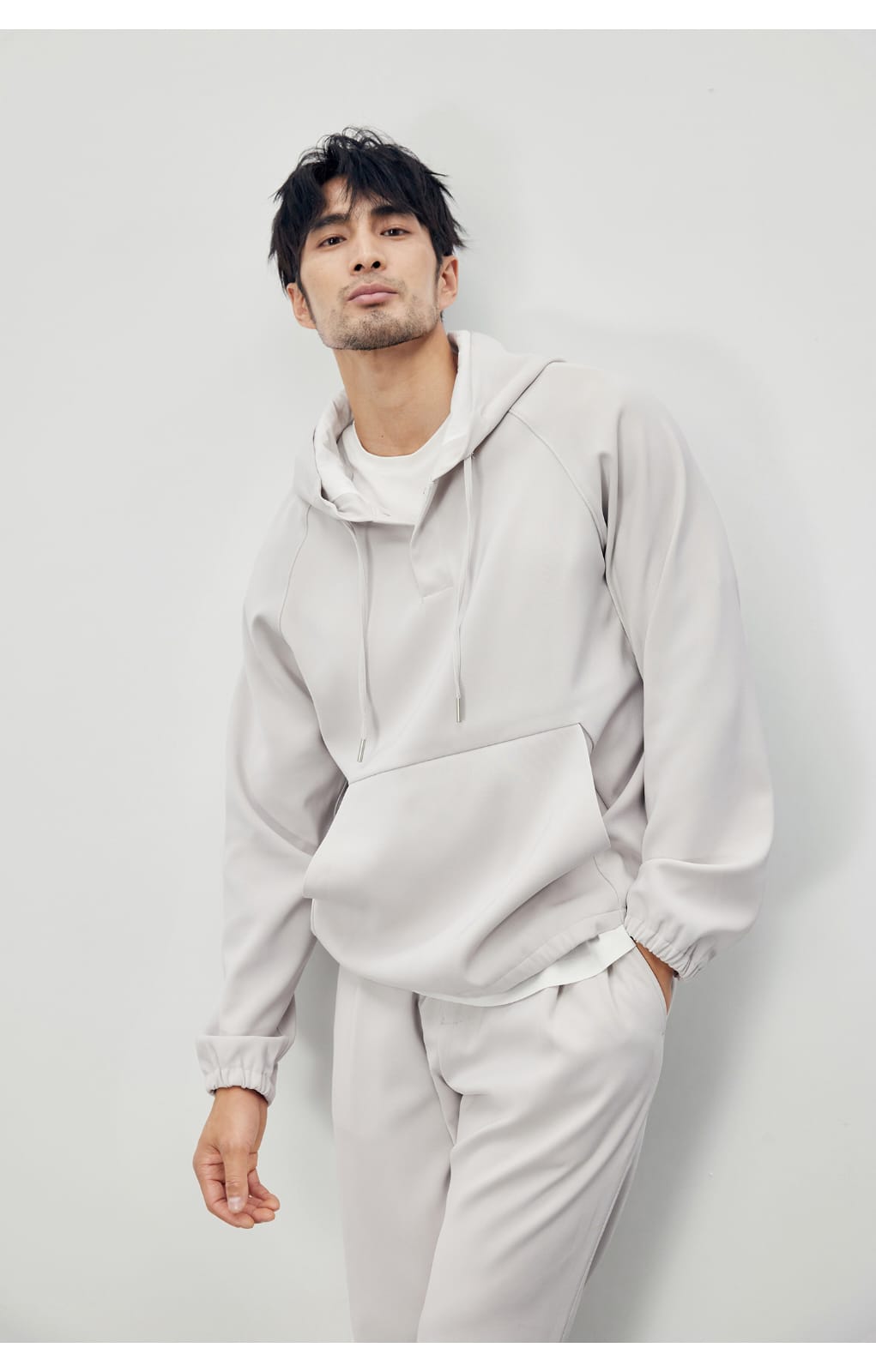 AUTUMN WINTER DRAPE CASUAL HOODED SWEATSHIRT