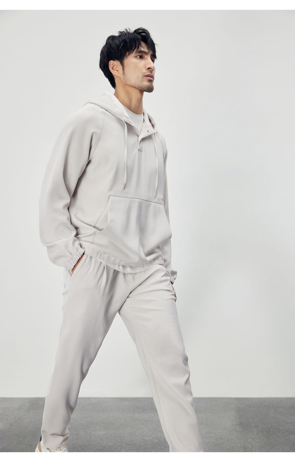 AUTUMN WINTER DRAPE CASUAL HOODED SWEATSHIRT