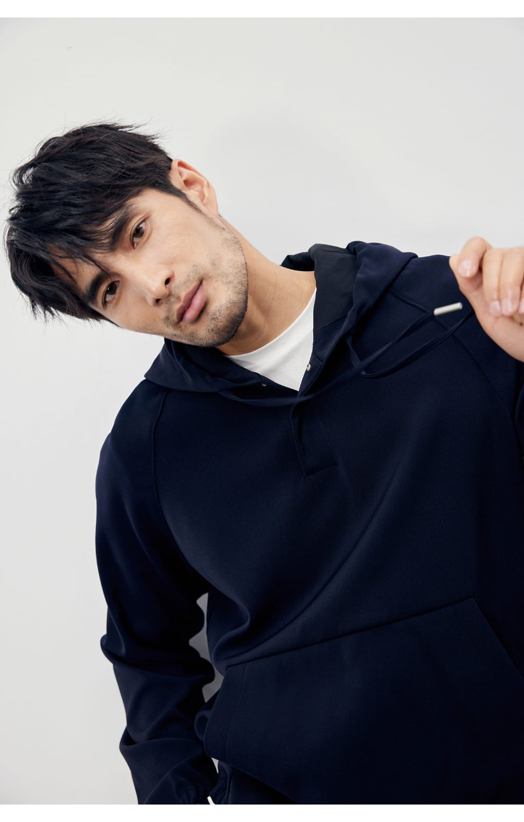 AUTUMN WINTER DRAPE CASUAL HOODED SWEATSHIRT
