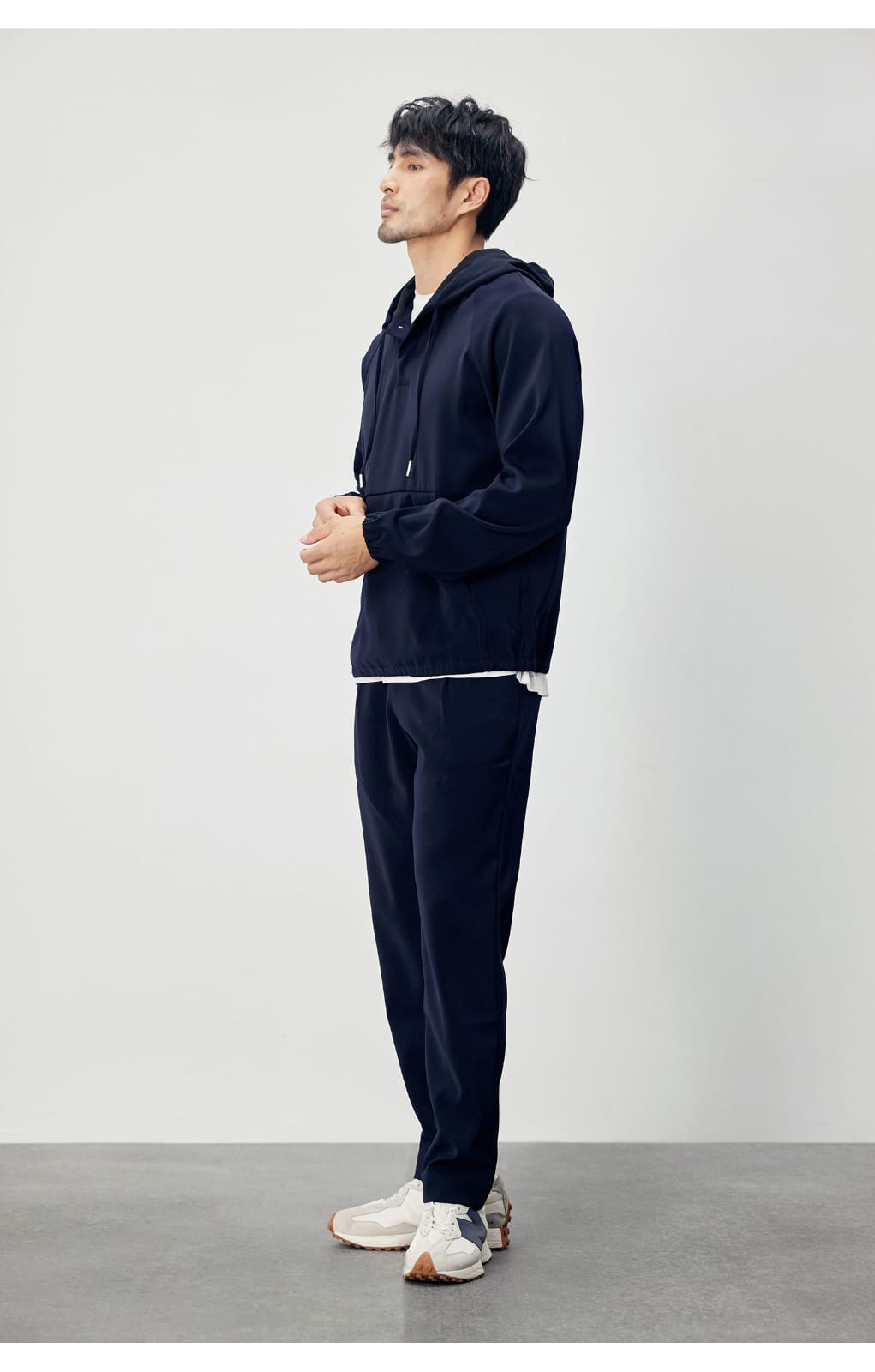 AUTUMN WINTER DRAPE CASUAL HOODED SWEATSHIRT
