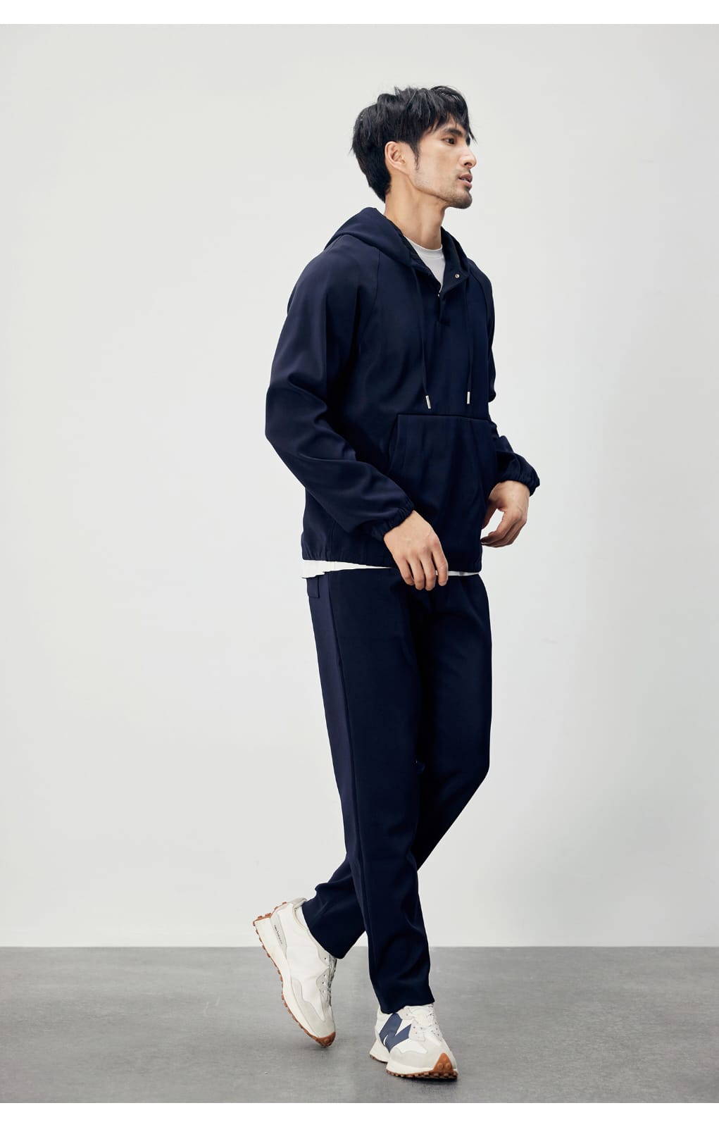 AUTUMN WINTER DRAPE CASUAL HOODED SWEATSHIRT