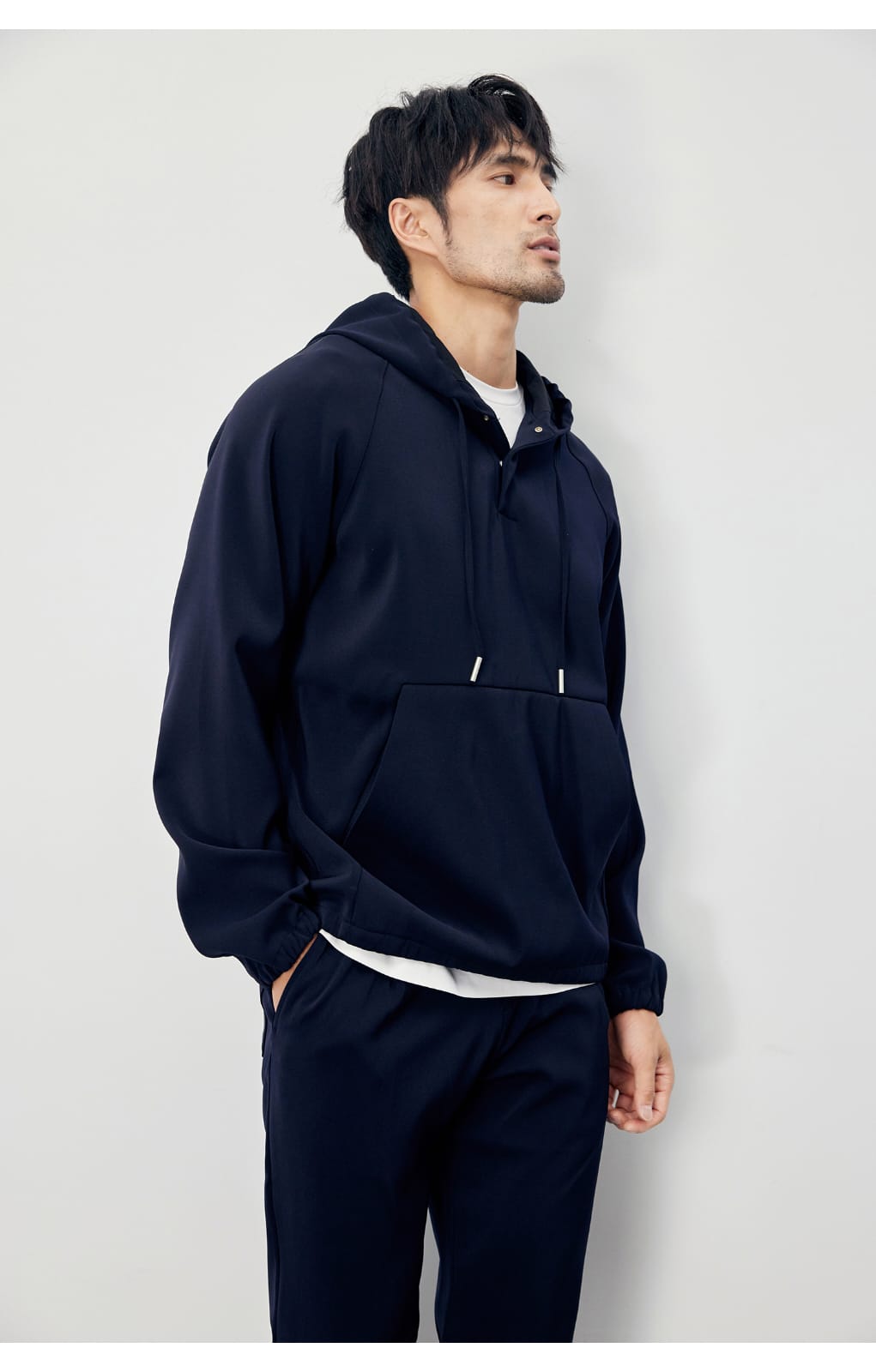 AUTUMN WINTER DRAPE CASUAL HOODED SWEATSHIRT