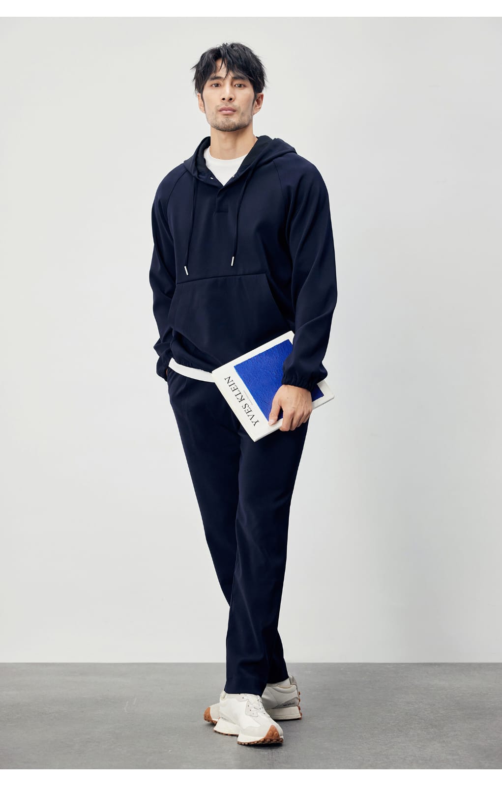 AUTUMN WINTER DRAPE CASUAL HOODED SWEATSHIRT