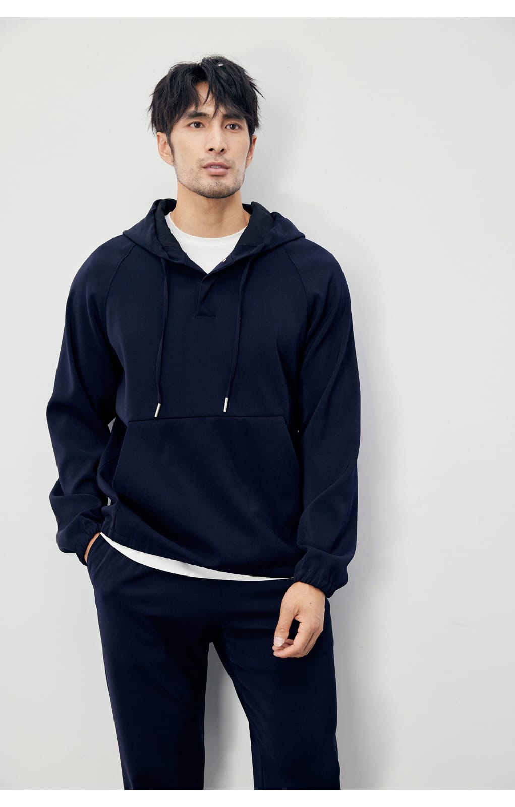 AUTUMN WINTER DRAPE CASUAL HOODED SWEATSHIRT
