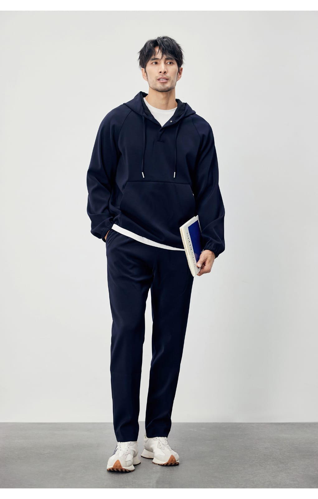AUTUMN WINTER DRAPE CASUAL HOODED SWEATSHIRT