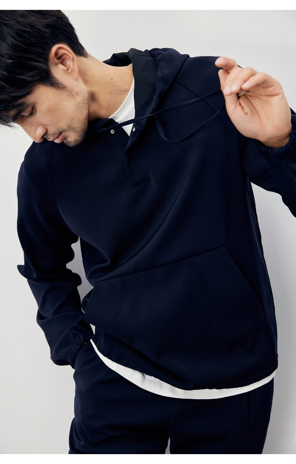 AUTUMN WINTER DRAPE CASUAL HOODED SWEATSHIRT