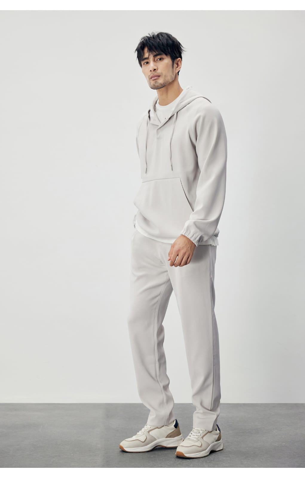 AUTUMN WINTER DRAPE CASUAL HOODED SWEATSHIRT